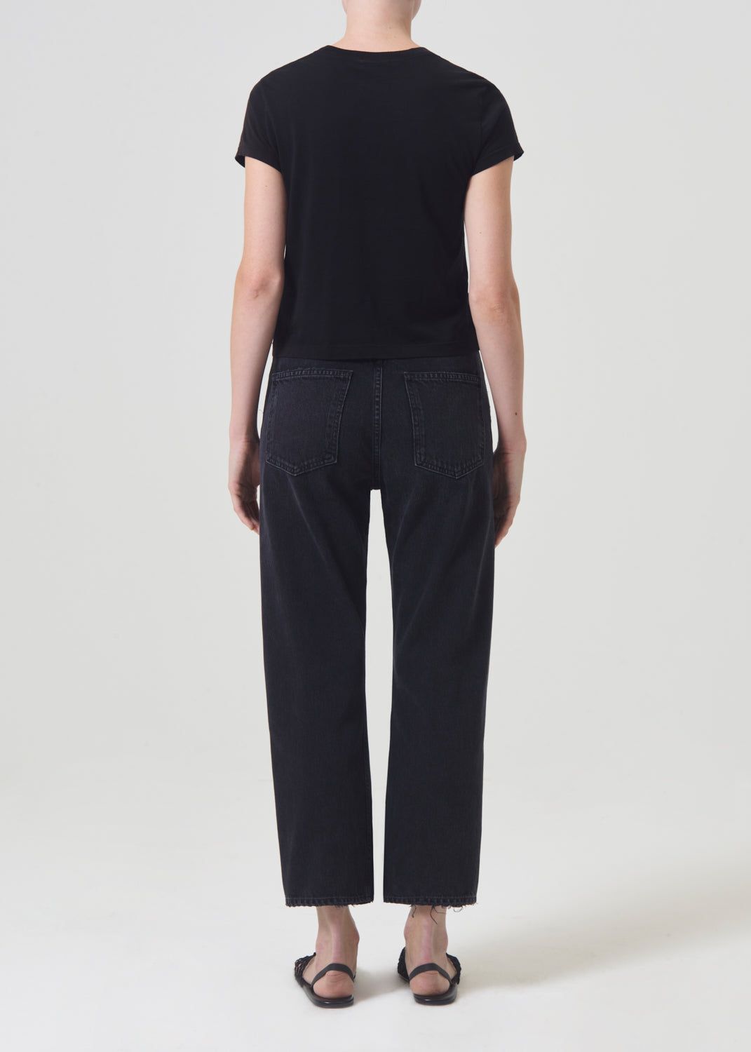 Denim Agolde 90's Crop Mid Rise Straight Femme Tar | EZJUB-9285
