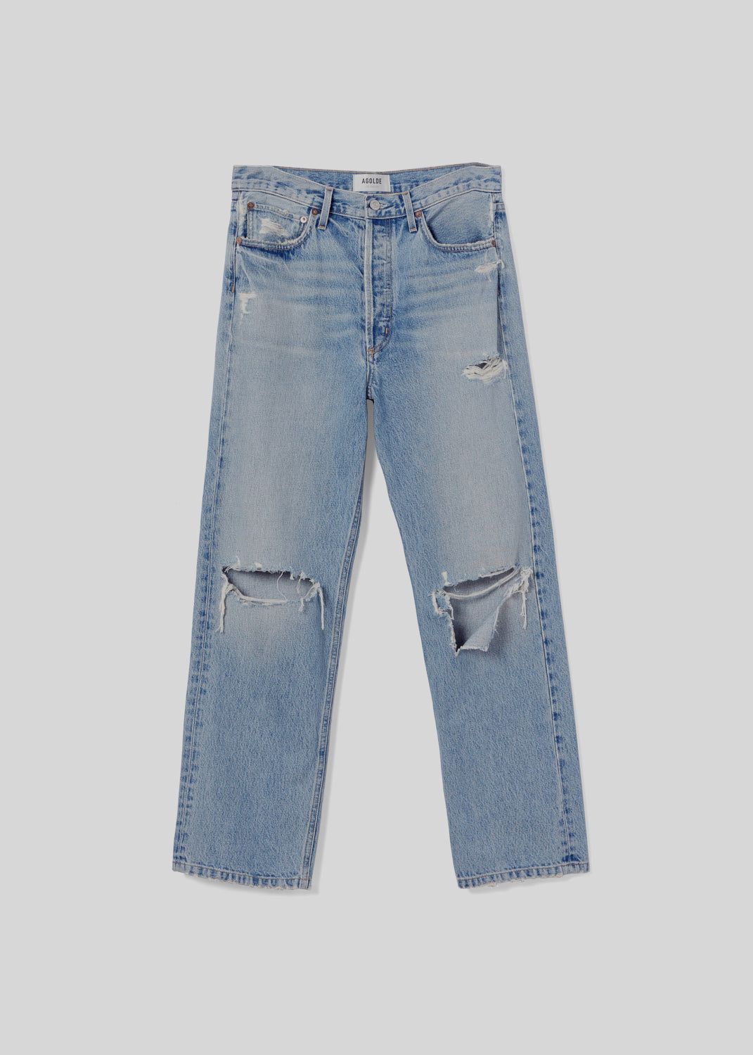 Denim Agolde 90's Mid Rise Straight Femme Threadbare | LMIHA-4529