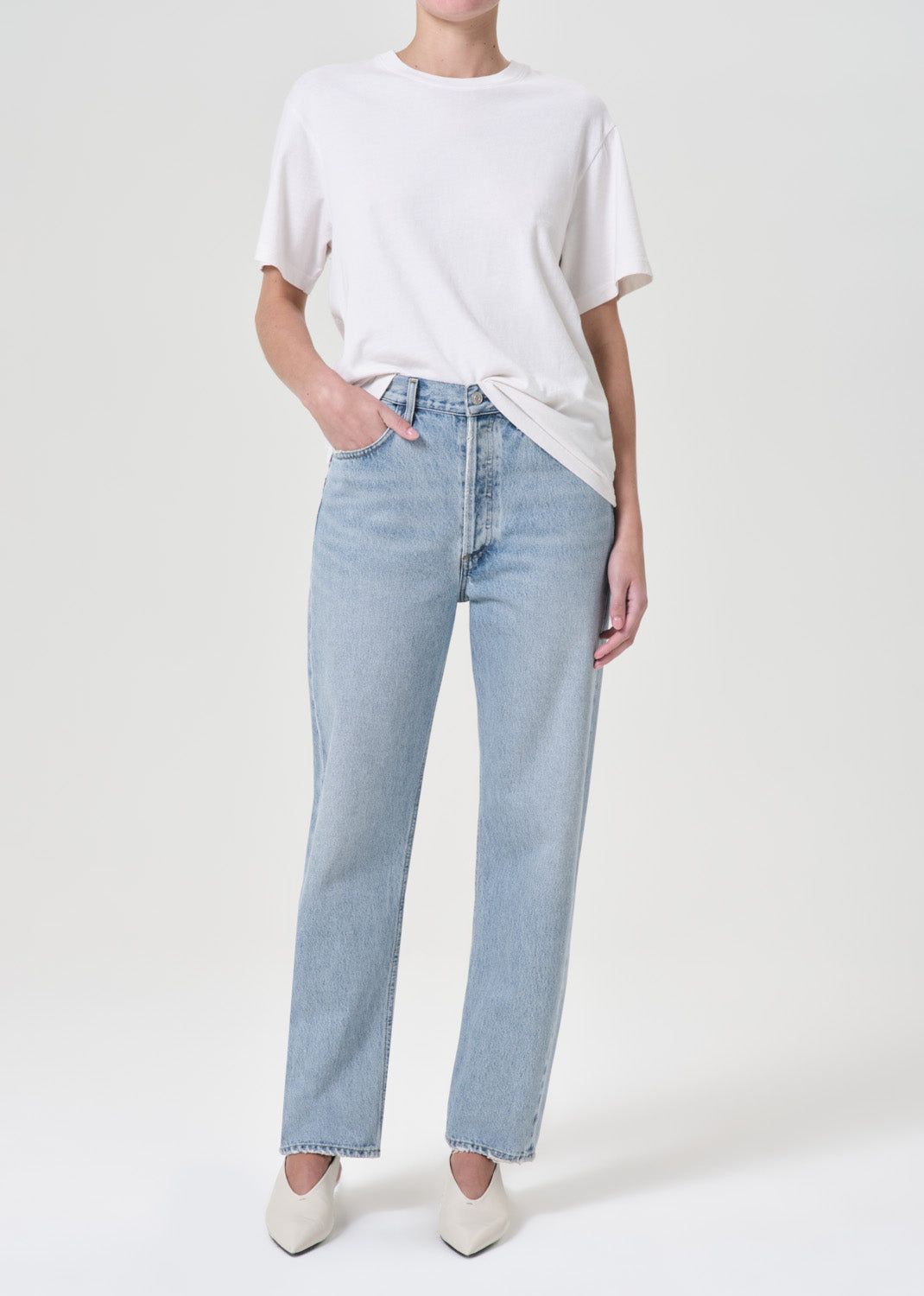 Denim Agolde 90\'s Mid Rise Straight Femme Force | QLZPN-1453