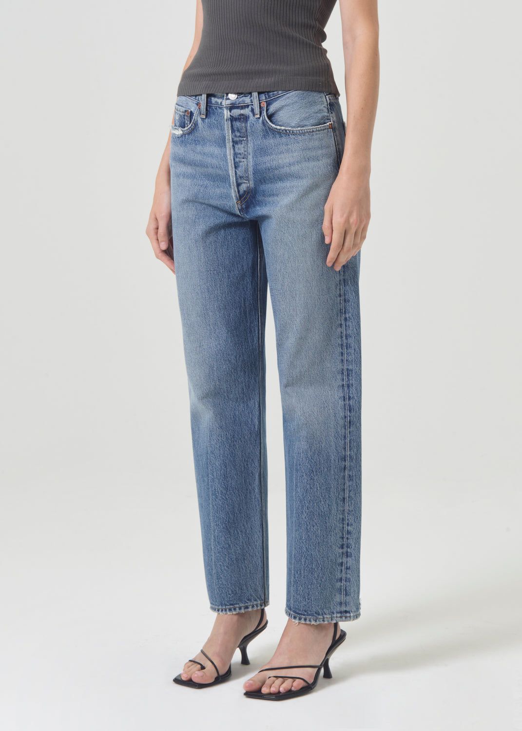 Denim Agolde 90's Mid Rise Straight Femme Hooked | EFVQU-4703