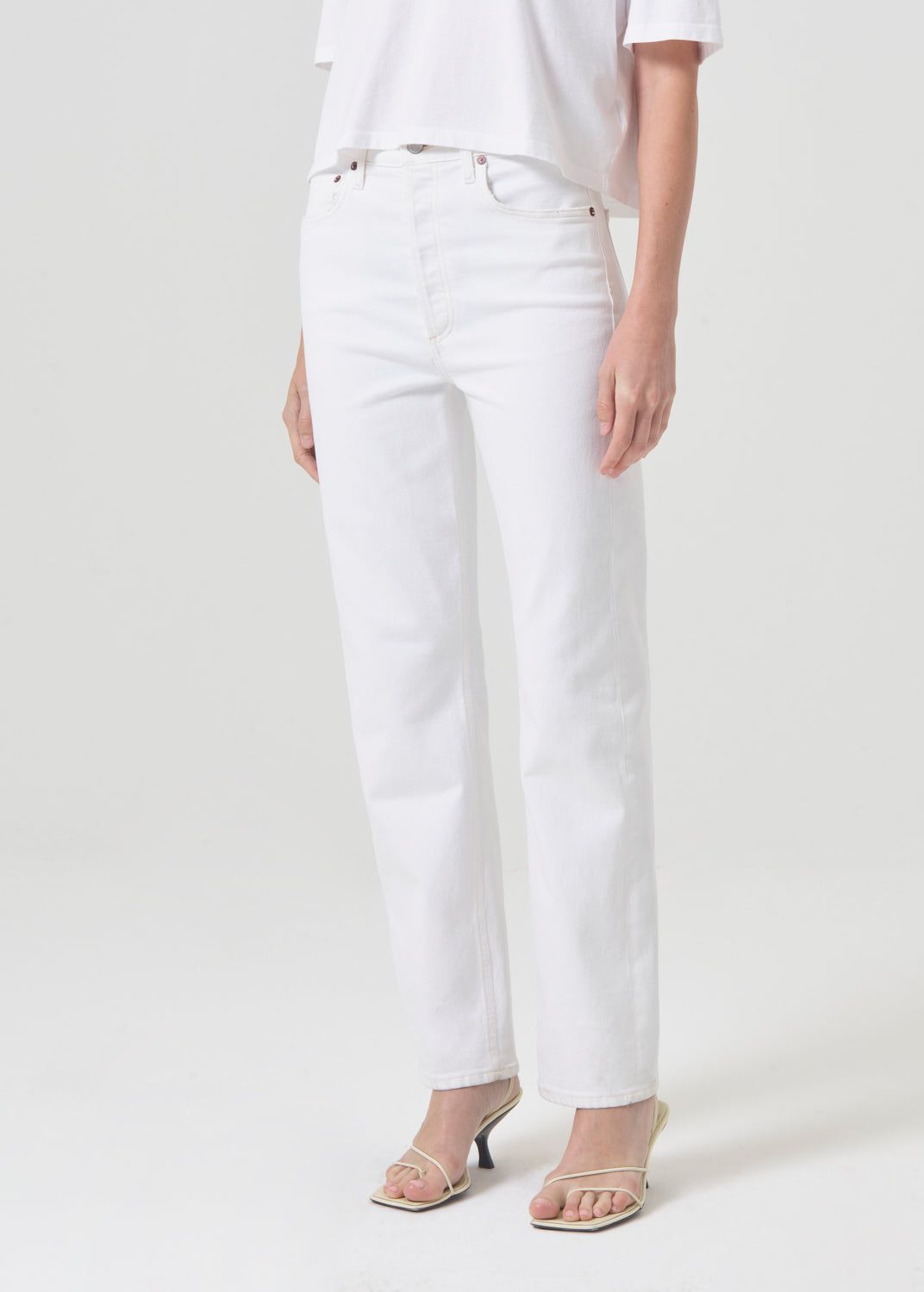 Denim Agolde 90's Pinch Waist High Rise Straight Femme Marshmellow | MPKWS-6389