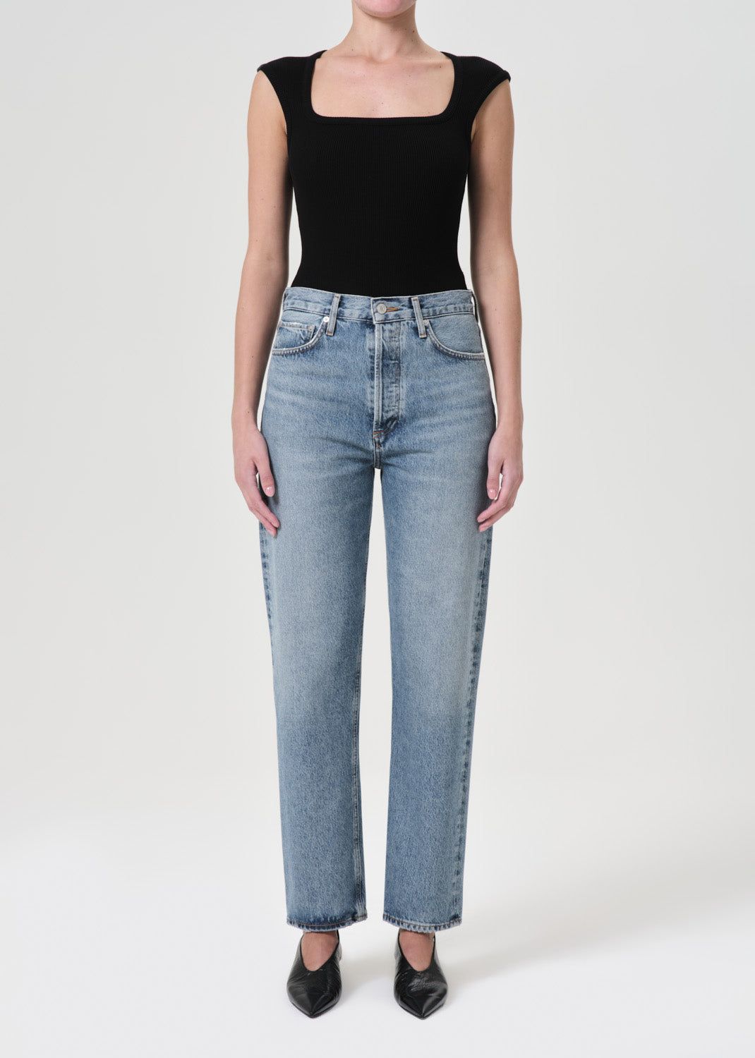 Denim Agolde 90\'s Pinch Waist High Rise Straight Femme Navigate | RKCBY-5947