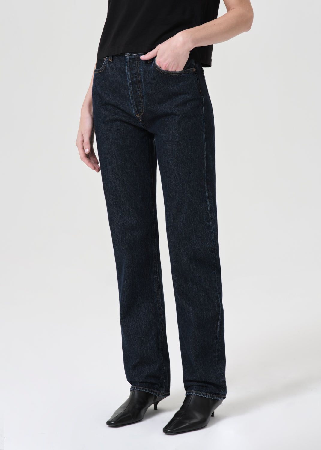 Denim Agolde 90's Pinch Waist High Rise Straight Long Femme Polished | RKTFG-6812
