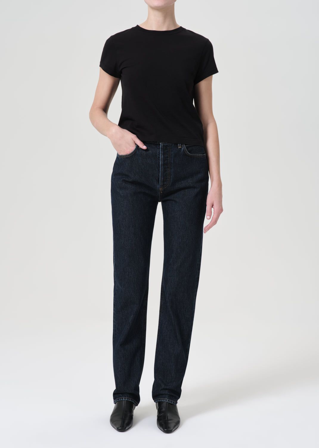 Denim Agolde 90\'s Pinch Waist High Rise Straight Long Femme Polished | RKTFG-6812