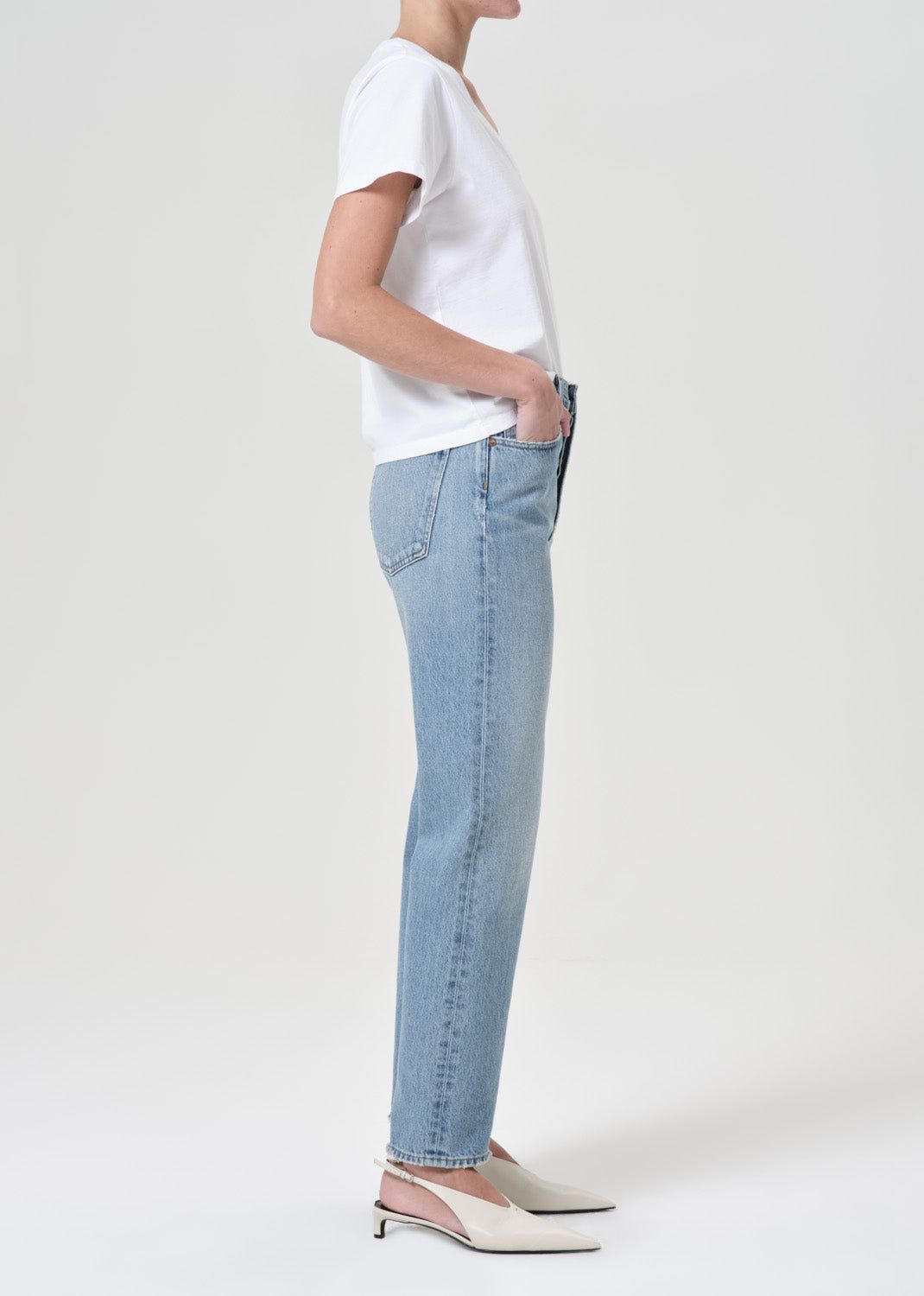Denim Agolde 90's Pinch Waist High Rise Straight Femme Harmonic | TXMFU-0264