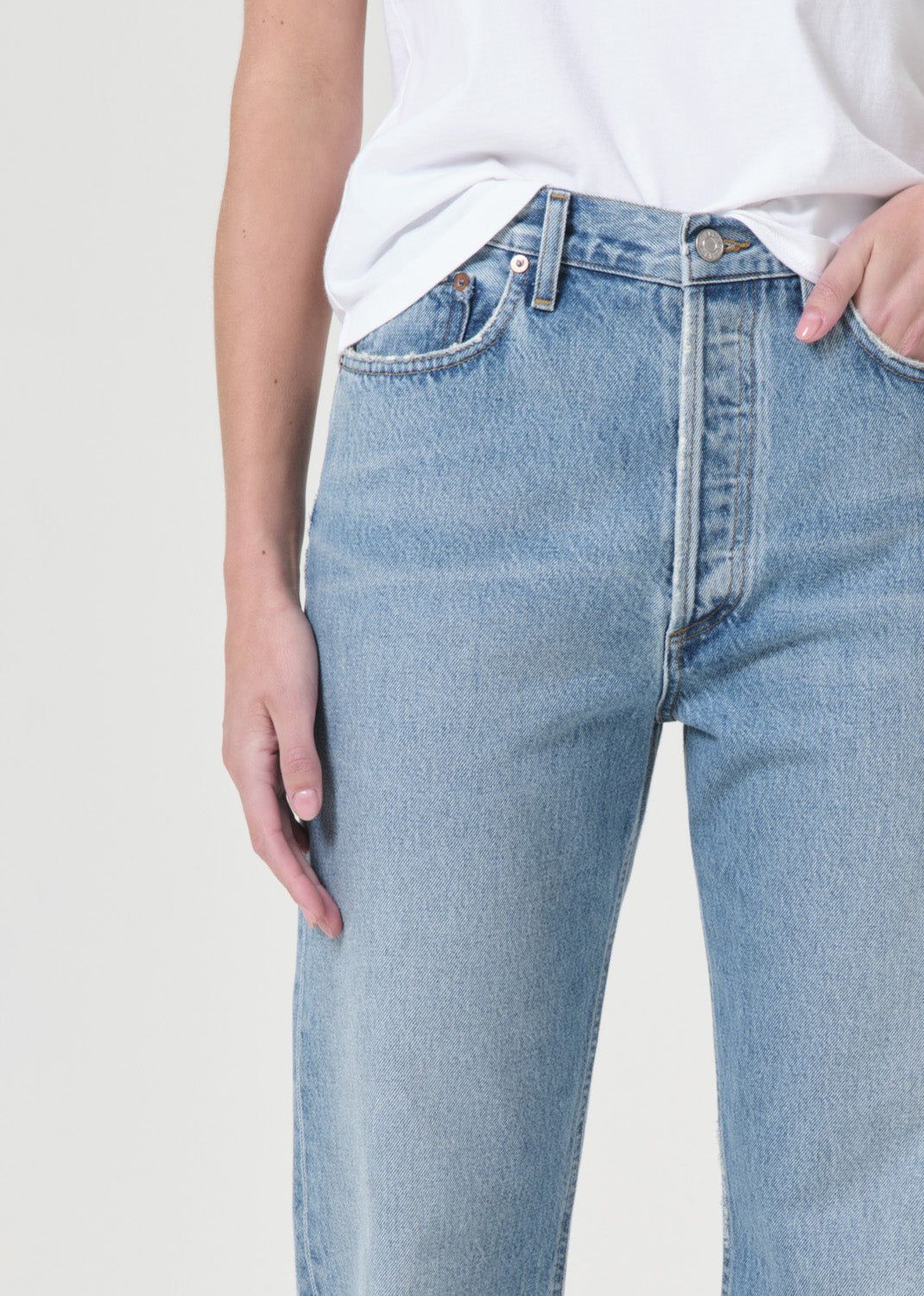 Denim Agolde 90's Pinch Waist High Rise Straight Femme Harmonic | TXMFU-0264
