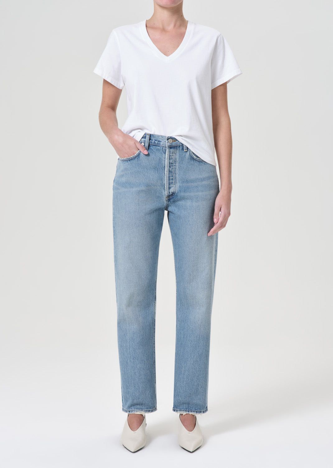 Denim Agolde 90\'s Pinch Waist High Rise Straight Femme Harmonic | TXMFU-0264
