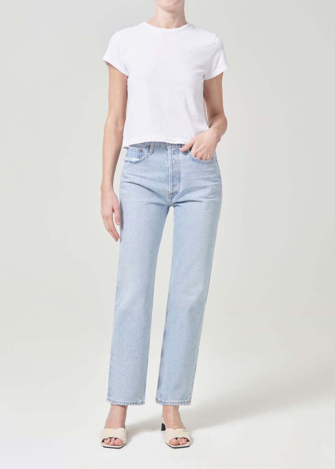 Denim Agolde 90\'s Pinch Waist High Rise Straight Femme Focus | YIXZM-0542