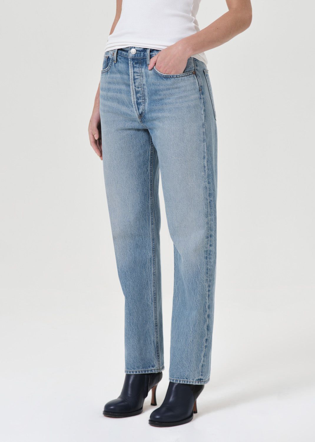 Denim Agolde 90's Pinch Waist High Rise Straight Femme Infinite | ZXPRW-6813