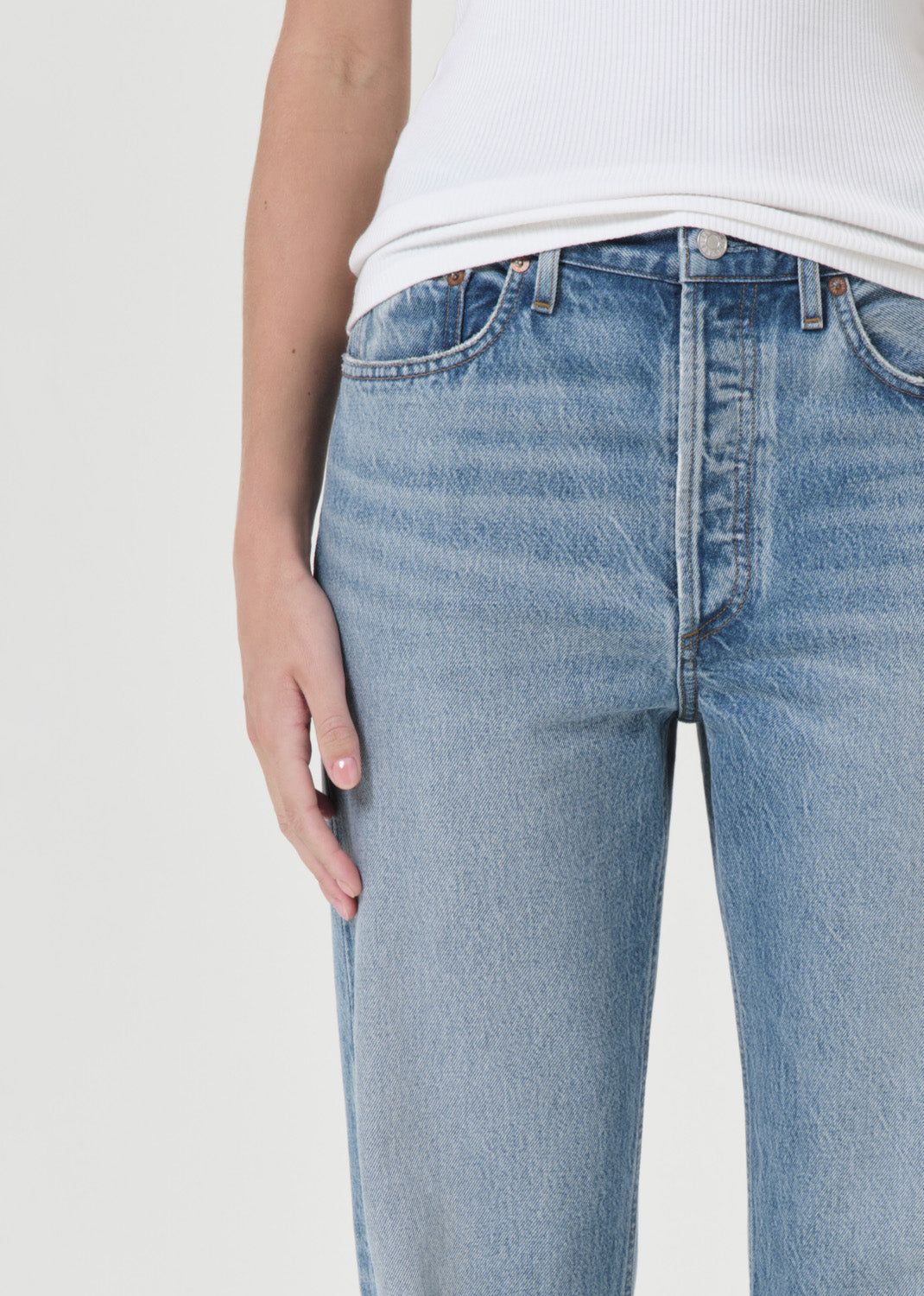 Denim Agolde 90's Pinch Waist High Rise Straight Femme Infinite | ZXPRW-6813