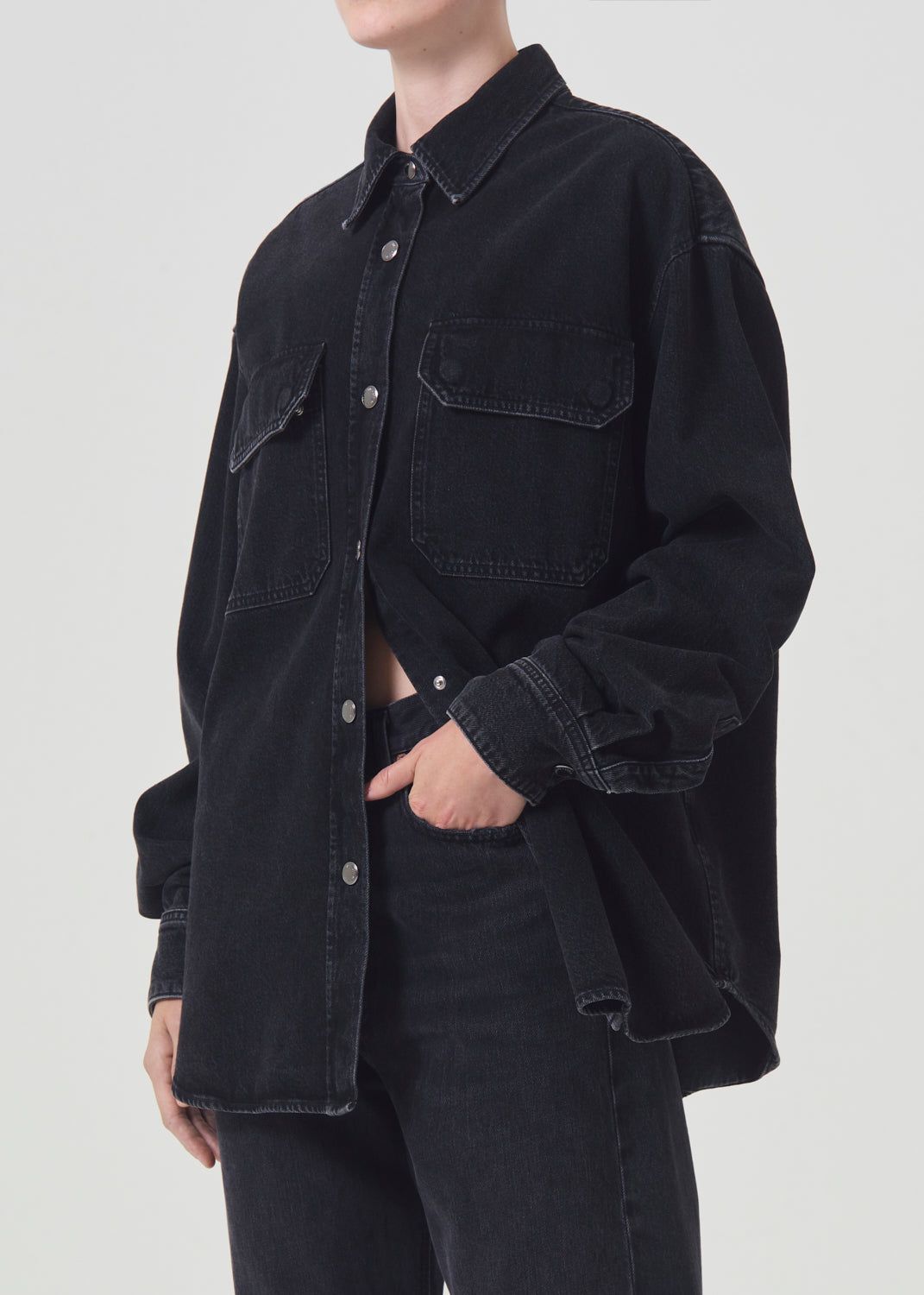 Denim Agolde Camryn Shirt Femme Crushed | ZGXHE-7582