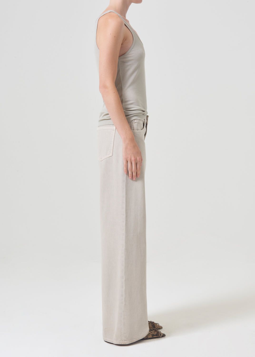Denim Agolde Clara Low Rise Baggy Flare Femme Tusk | ICONG-5912