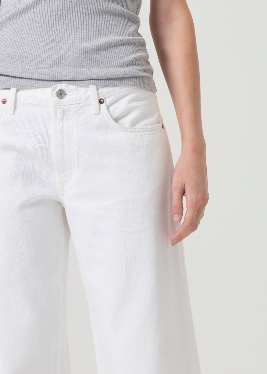 Denim Agolde Clara Low Rise Baggy Flare Femme Milkshake | RGDCT-5320