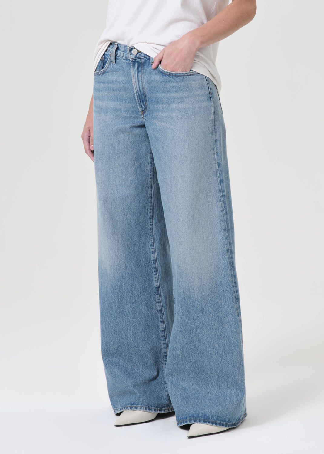 Denim Agolde Clara Low Rise Baggy Flare Femme Signal | CMYHQ-1384