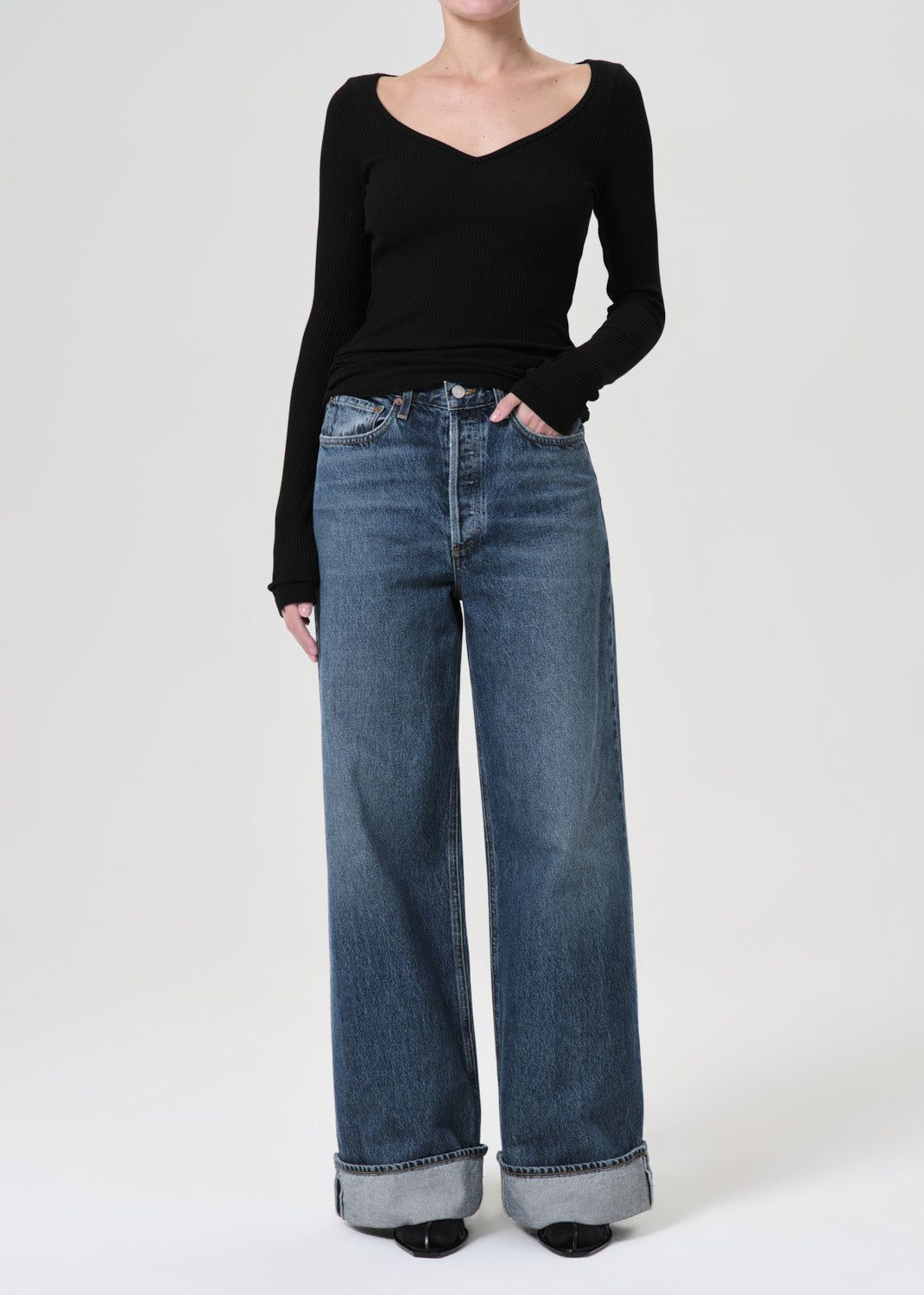 Denim Agolde Dame High Rise Wide Leg Femme Control | XLVEO-9831