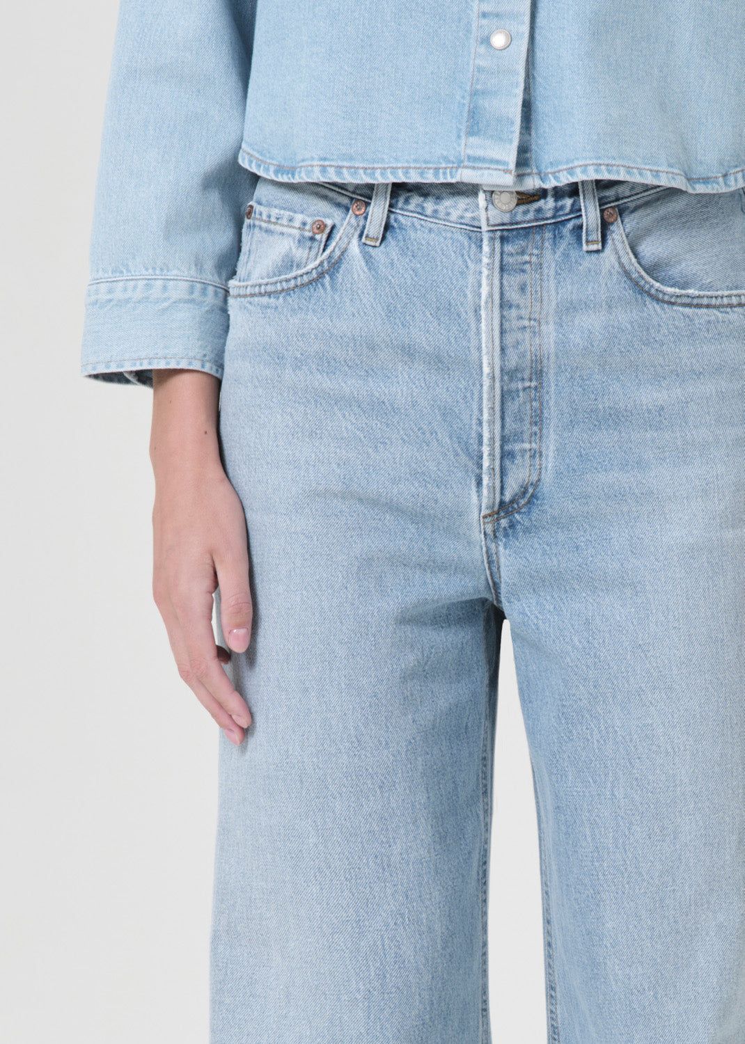 Denim Agolde Dame High Rise Wide Leg No Cuff Femme Conflict | BAKYC-1954