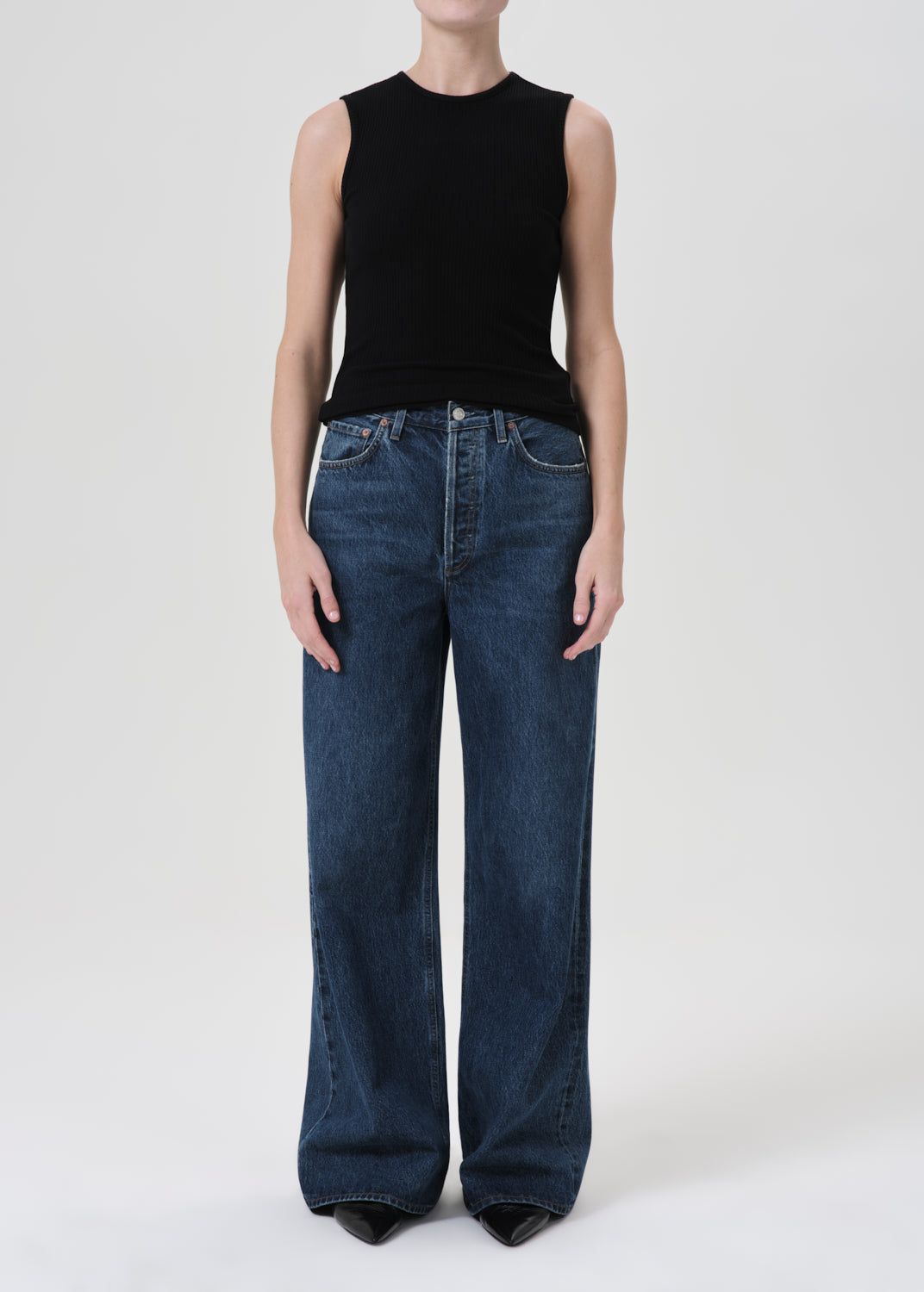 Denim Agolde Dame High Rise Wide Leg No Cuff Femme Enamour | BLTKF-8956