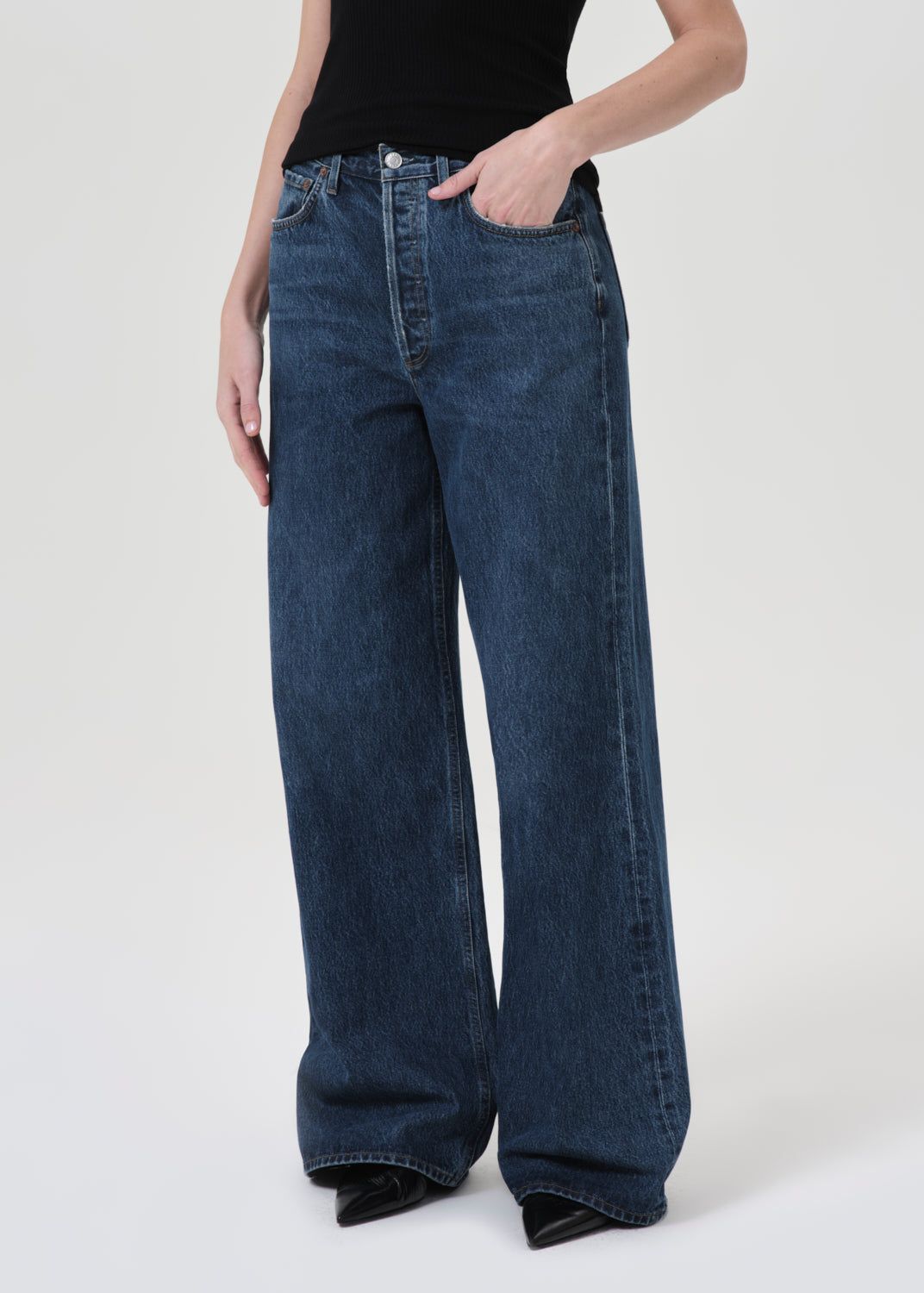 Denim Agolde Dame High Rise Wide Leg No Cuff Femme Enamour | BLTKF-8956