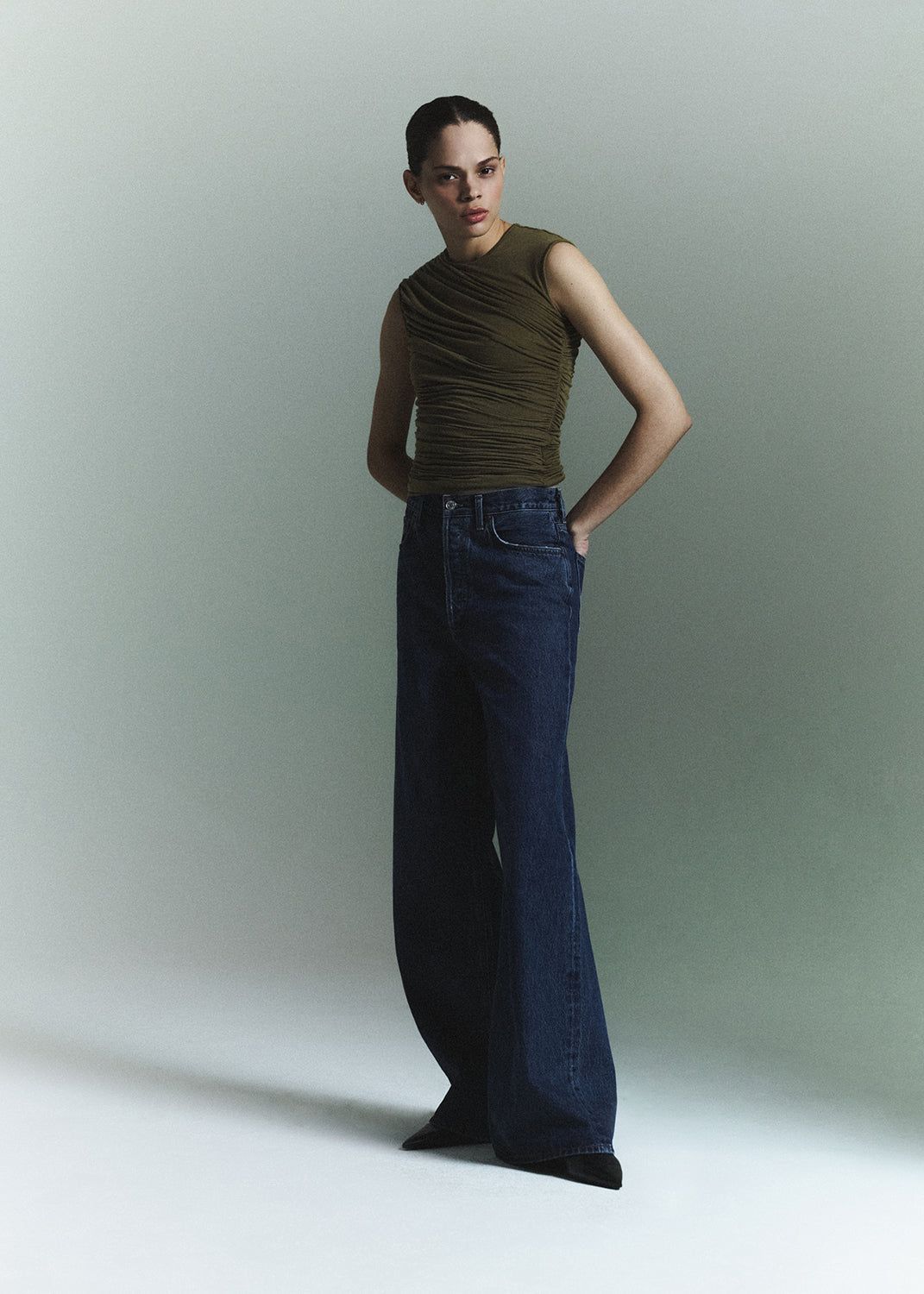 Denim Agolde Dame High Rise Wide Leg No Cuff Femme Enamour | BLTKF-8956