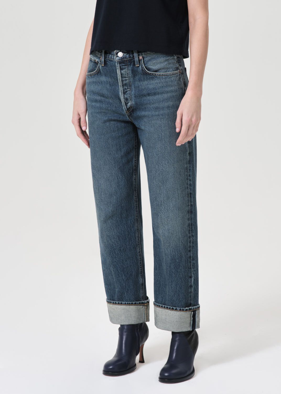 Denim Agolde Fran Low Slung Straight Femme Dwell | NKXYD-0189