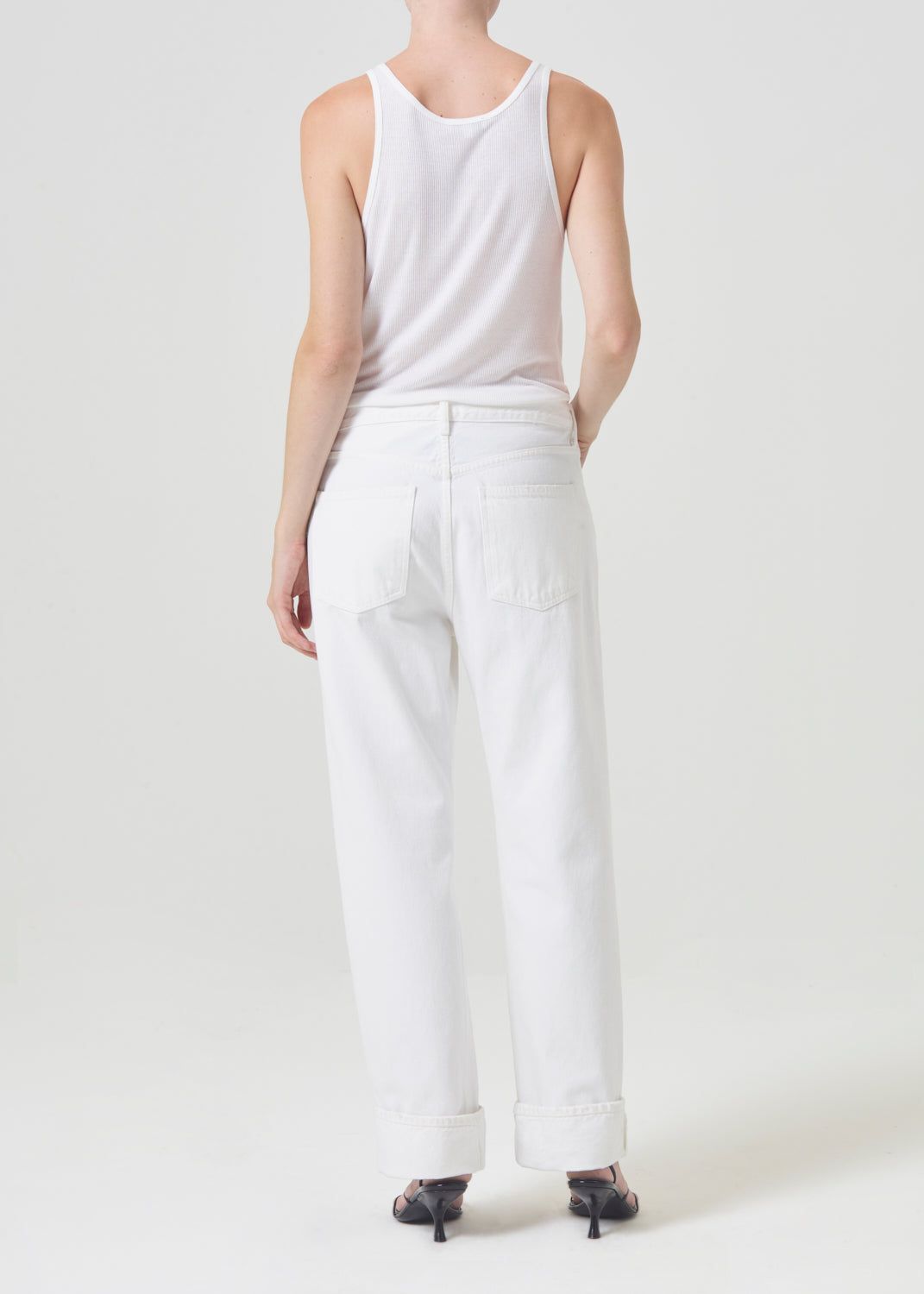 Denim Agolde Fran Low Slung Straight Femme Milkshake | QZJRA-5709