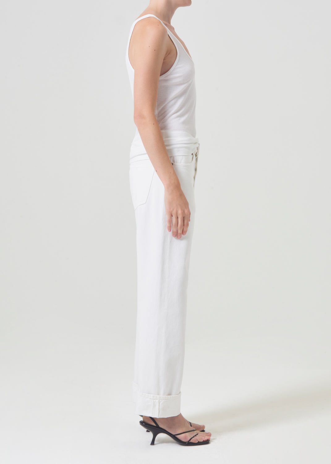 Denim Agolde Fran Low Slung Straight Femme Milkshake | QZJRA-5709