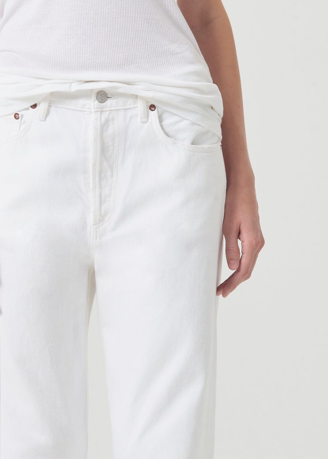 Denim Agolde Fran Low Slung Straight Femme Milkshake | QZJRA-5709