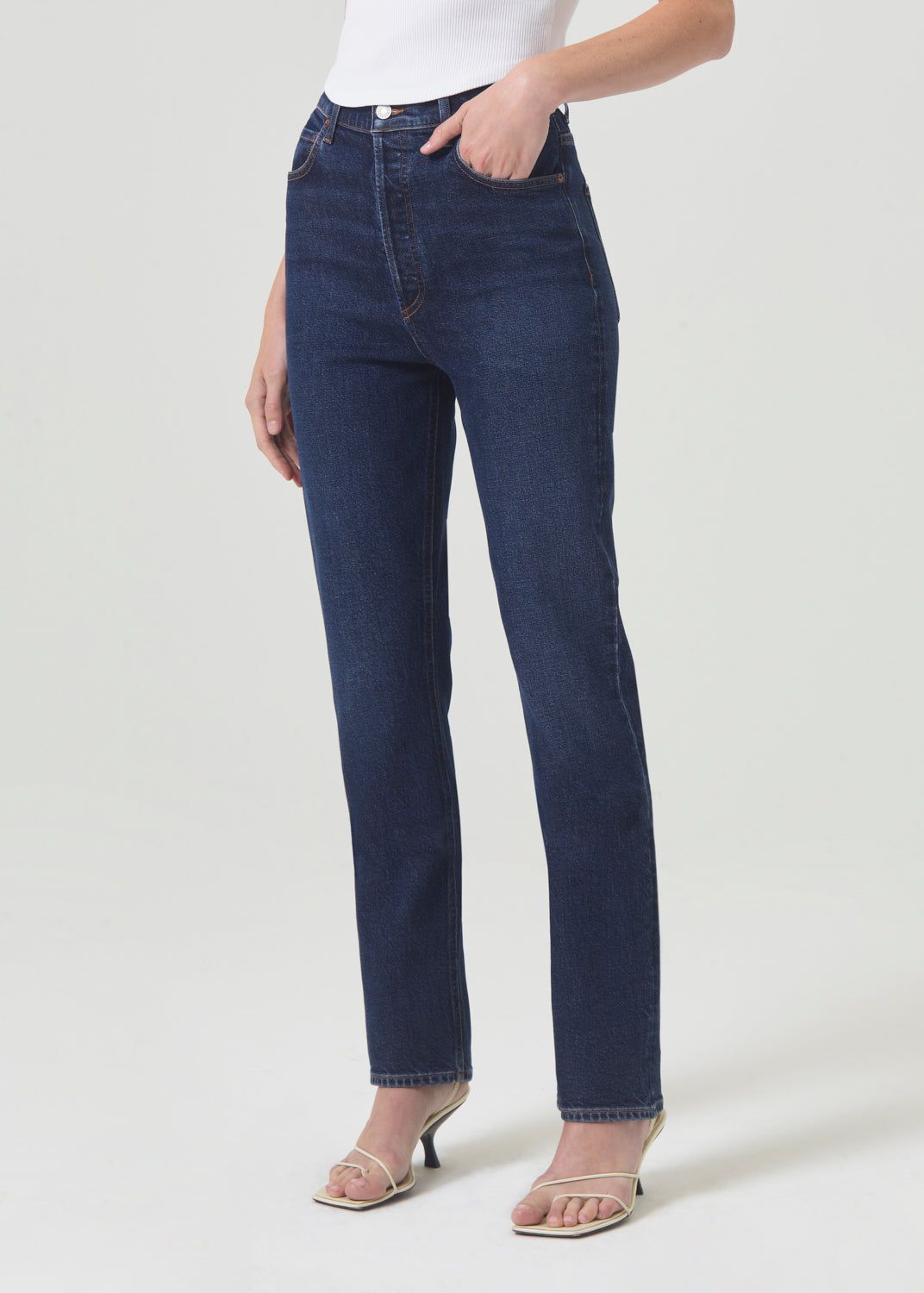 Denim Agolde Freya High Rise Slim Stretch Femme Divided | AHGDL-2865