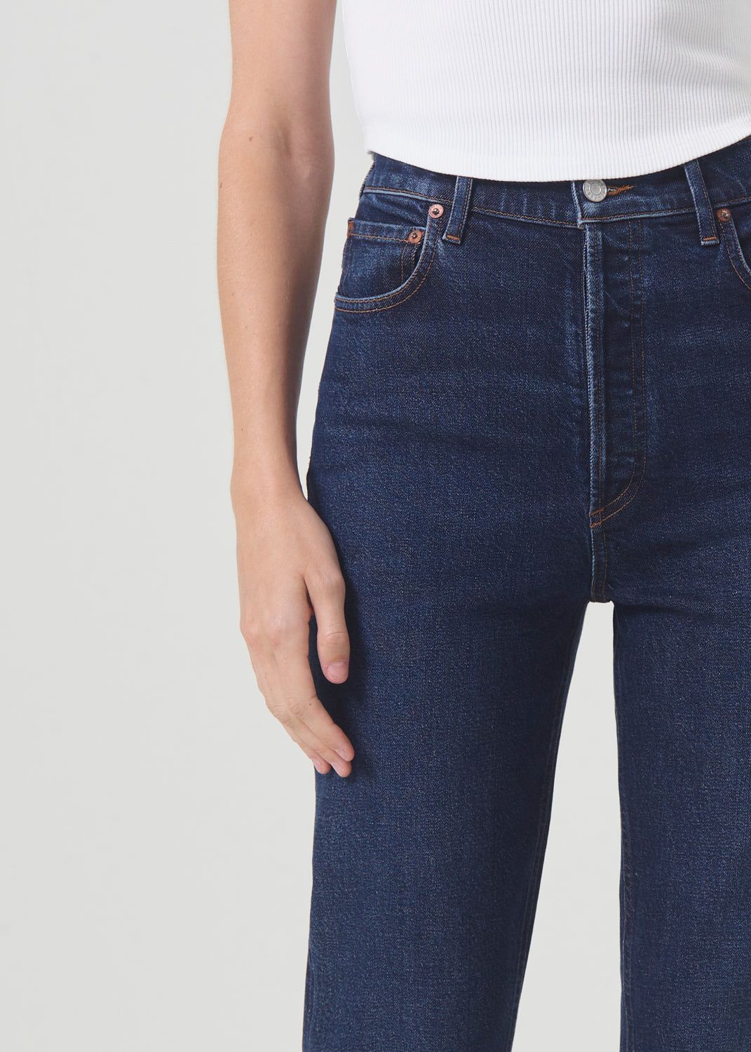 Denim Agolde Freya High Rise Slim Stretch Femme Divided | AHGDL-2865