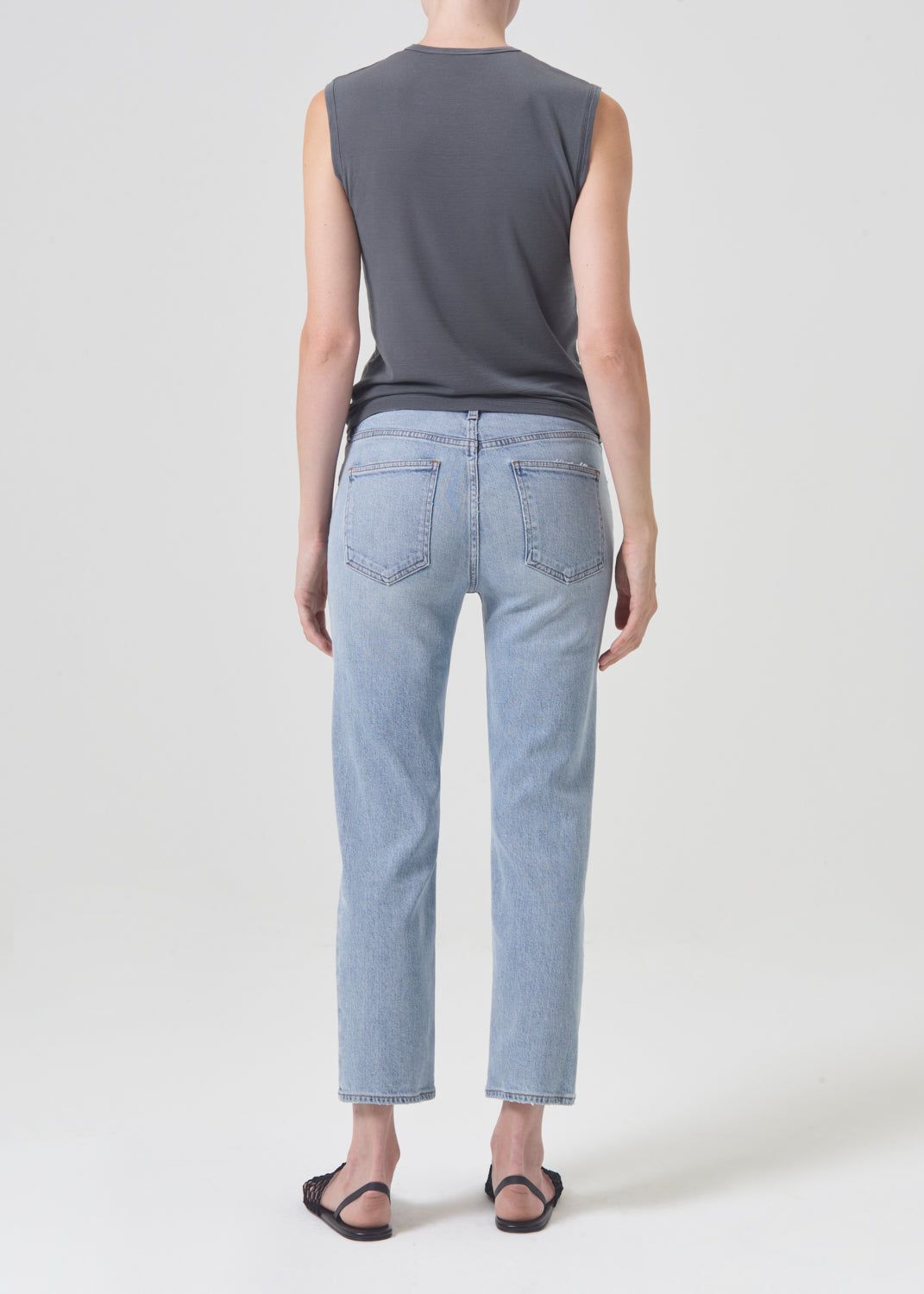 Denim Agolde Kye Mid Rise Straight Crop STRETCH Femme Diversion | HLPRG-9518