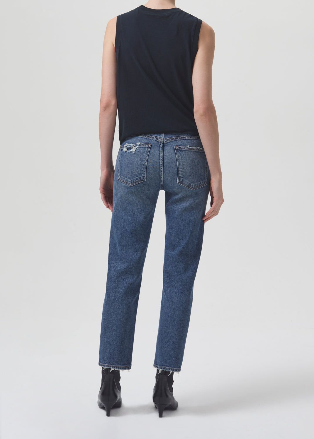 Denim Agolde Kye Mid Rise Straight Crop STRETCH Femme Notion | ZRPUF-1320
