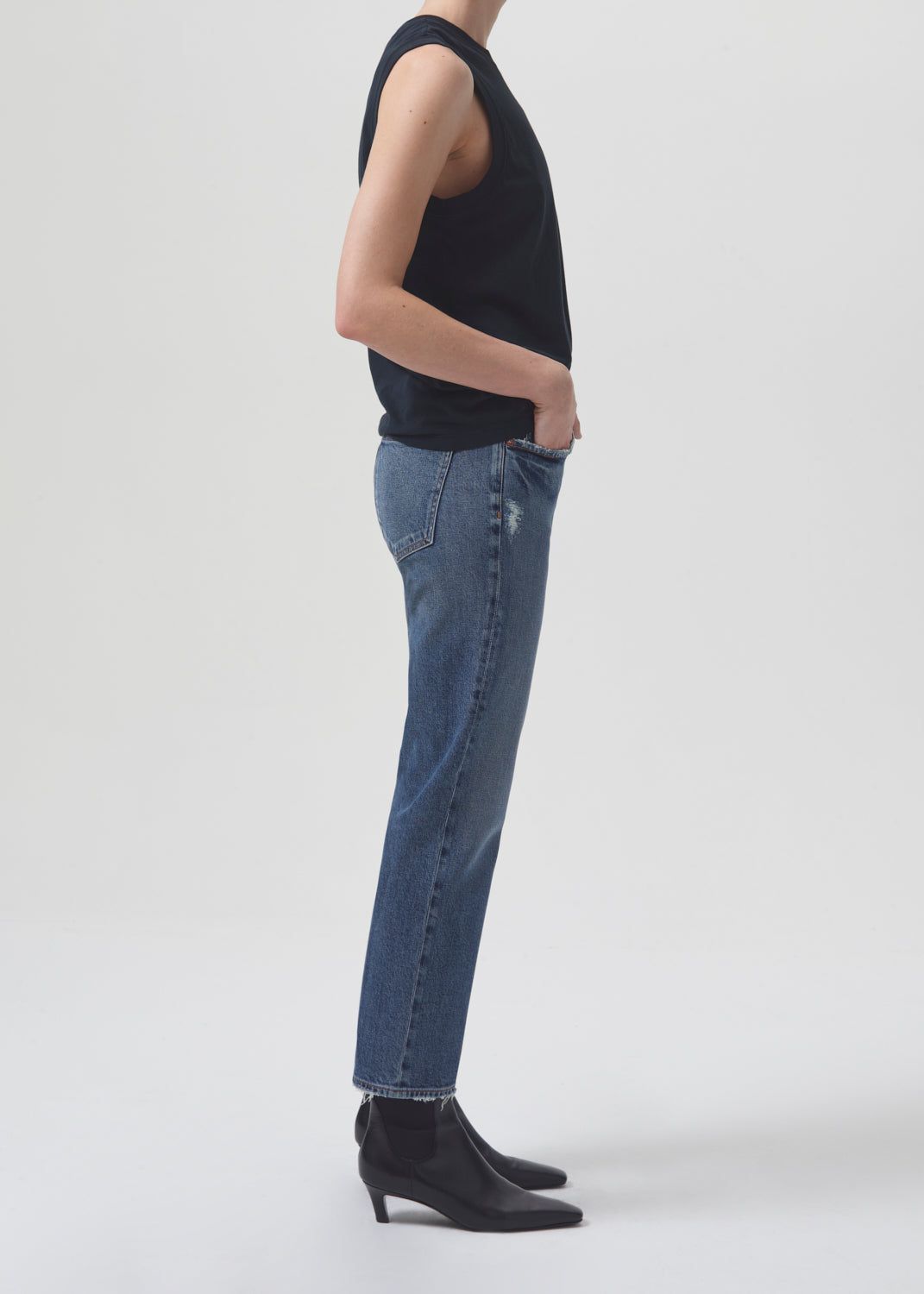 Denim Agolde Kye Mid Rise Straight Crop STRETCH Femme Notion | ZRPUF-1320