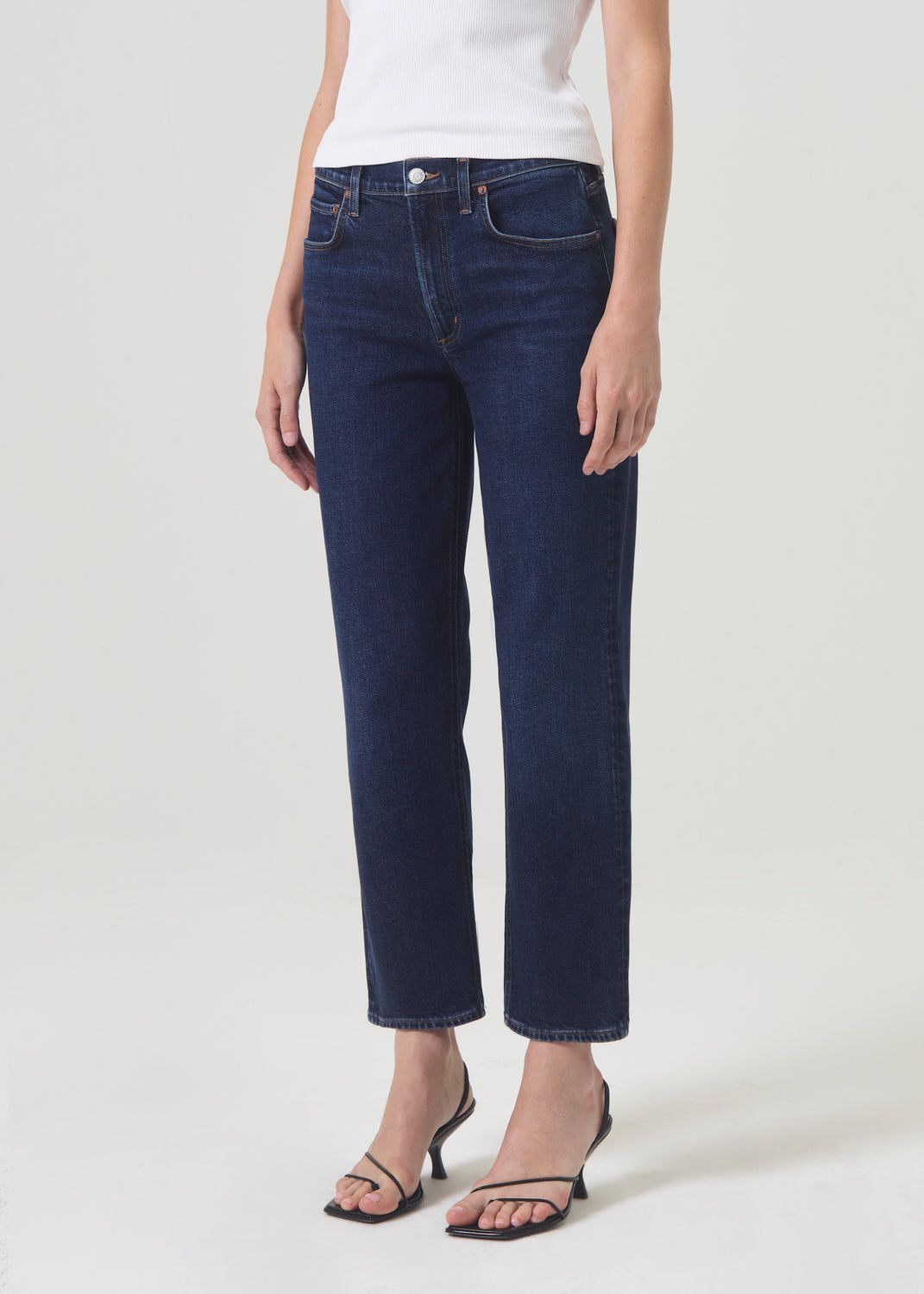 Denim Agolde Kye Mid Rise Straight Crop STRETCH Femme Song | FRJSK-0981