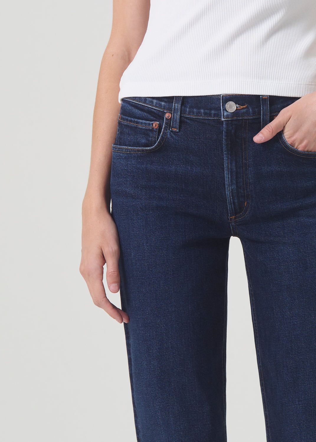 Denim Agolde Kye Mid Rise Straight Crop STRETCH Femme Song | FRJSK-0981