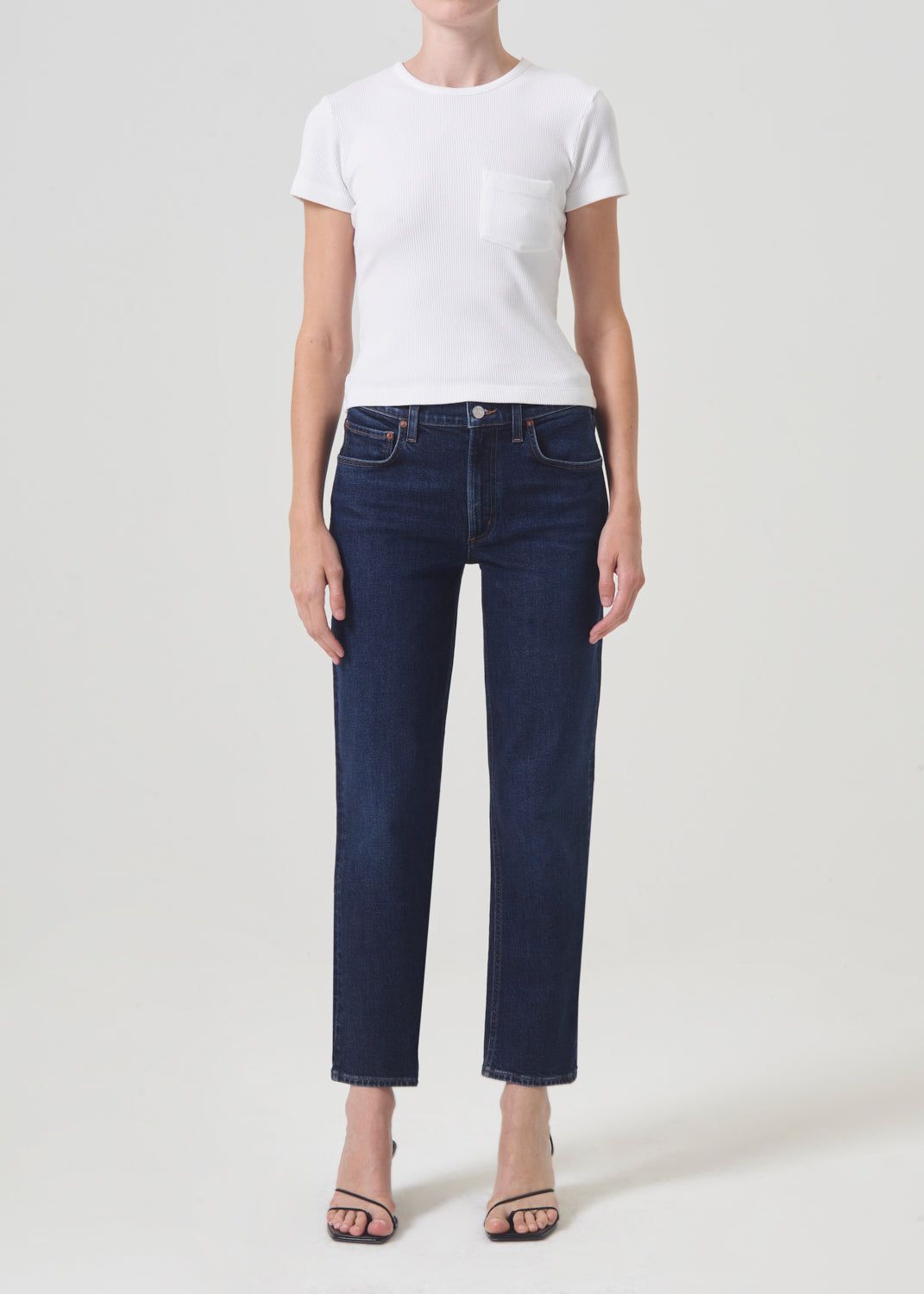 Denim Agolde Kye Mid Rise Straight Crop STRETCH Femme Song | FRJSK-0981