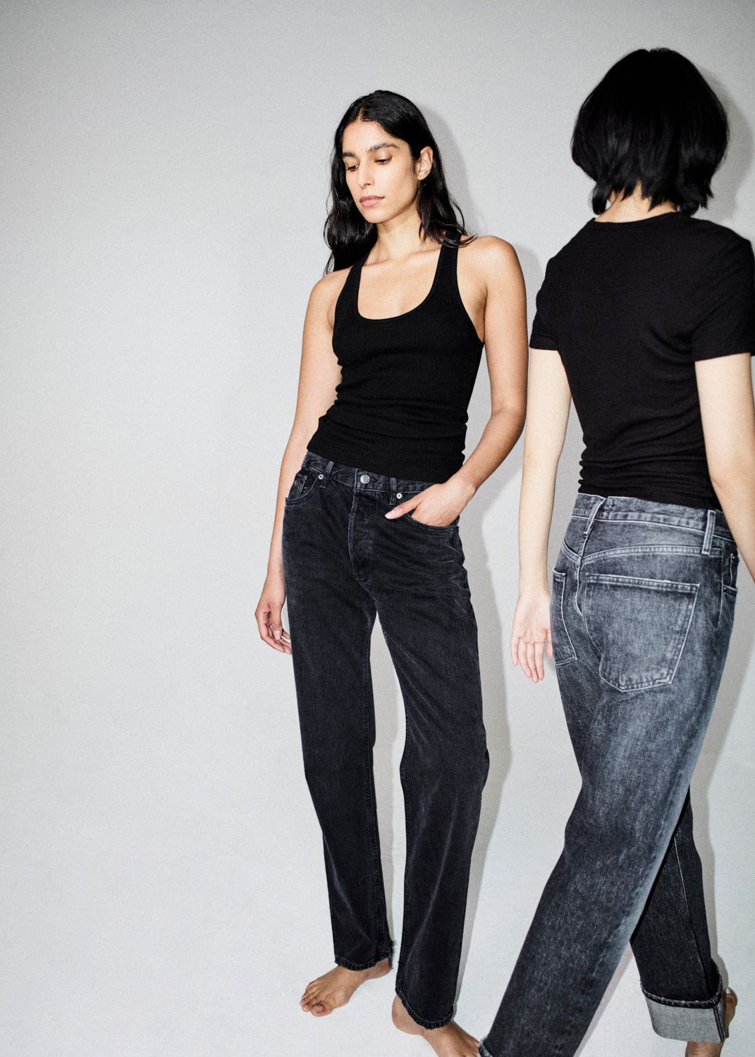 Denim Agolde Lana Mid Rise Straight Femme Conduct | RVSIE-1843