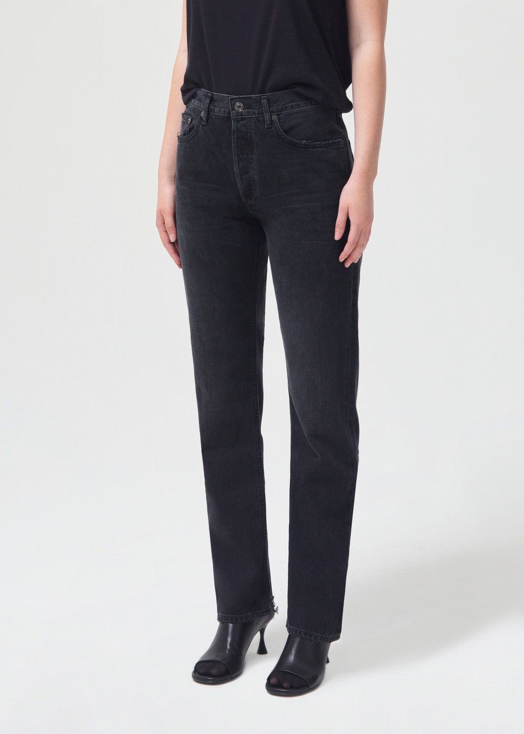 Denim Agolde Lana Mid Rise Straight Femme Conduct | RVSIE-1843
