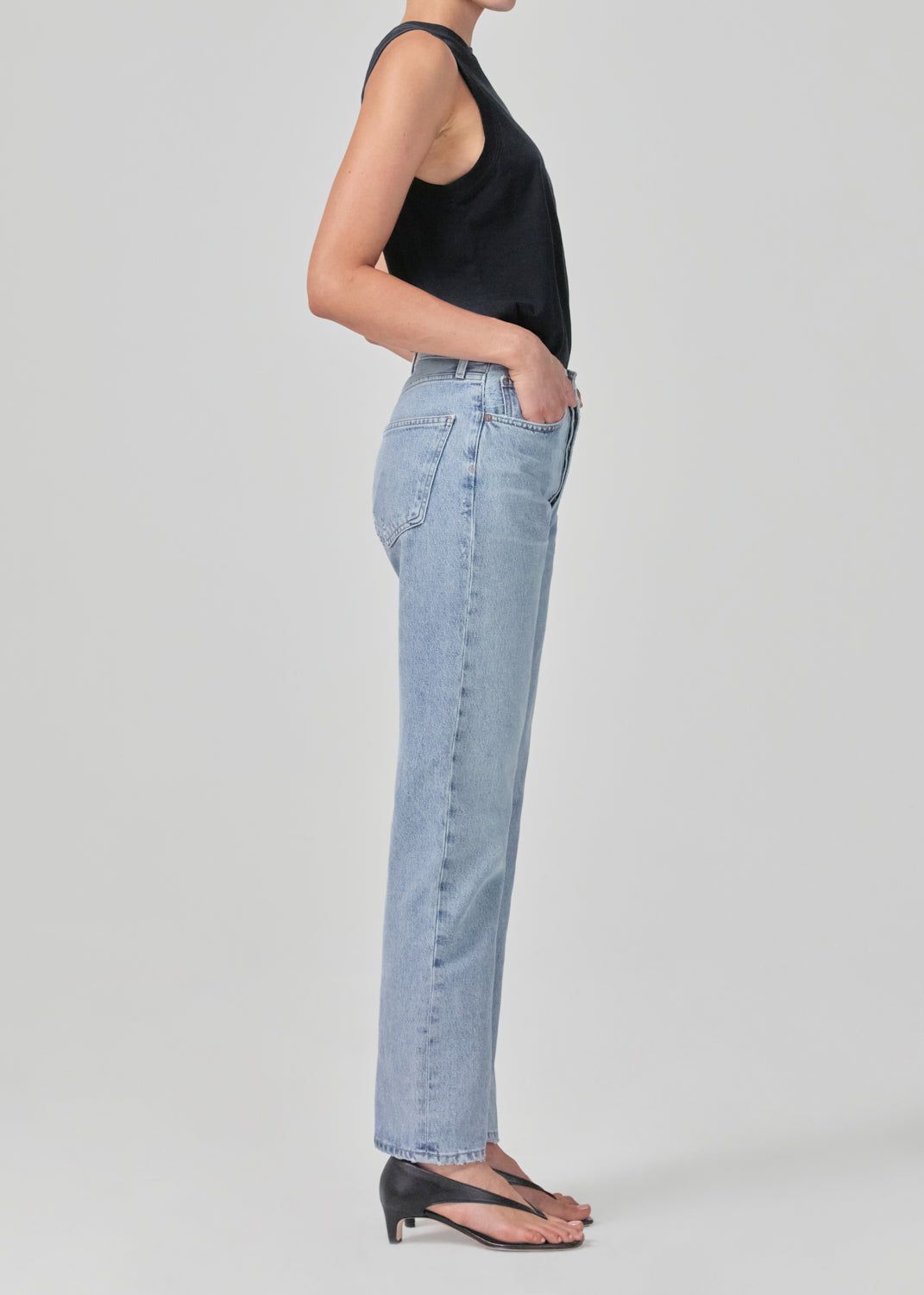 Denim Agolde Lana Mid Rise Straight Femme Riptide | CXMSB-0613