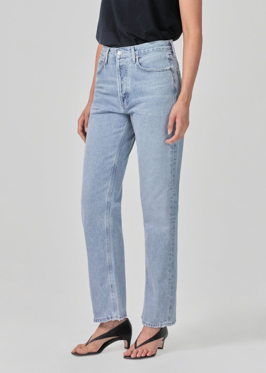 Denim Agolde Lana Mid Rise Straight Femme Riptide | CXMSB-0613