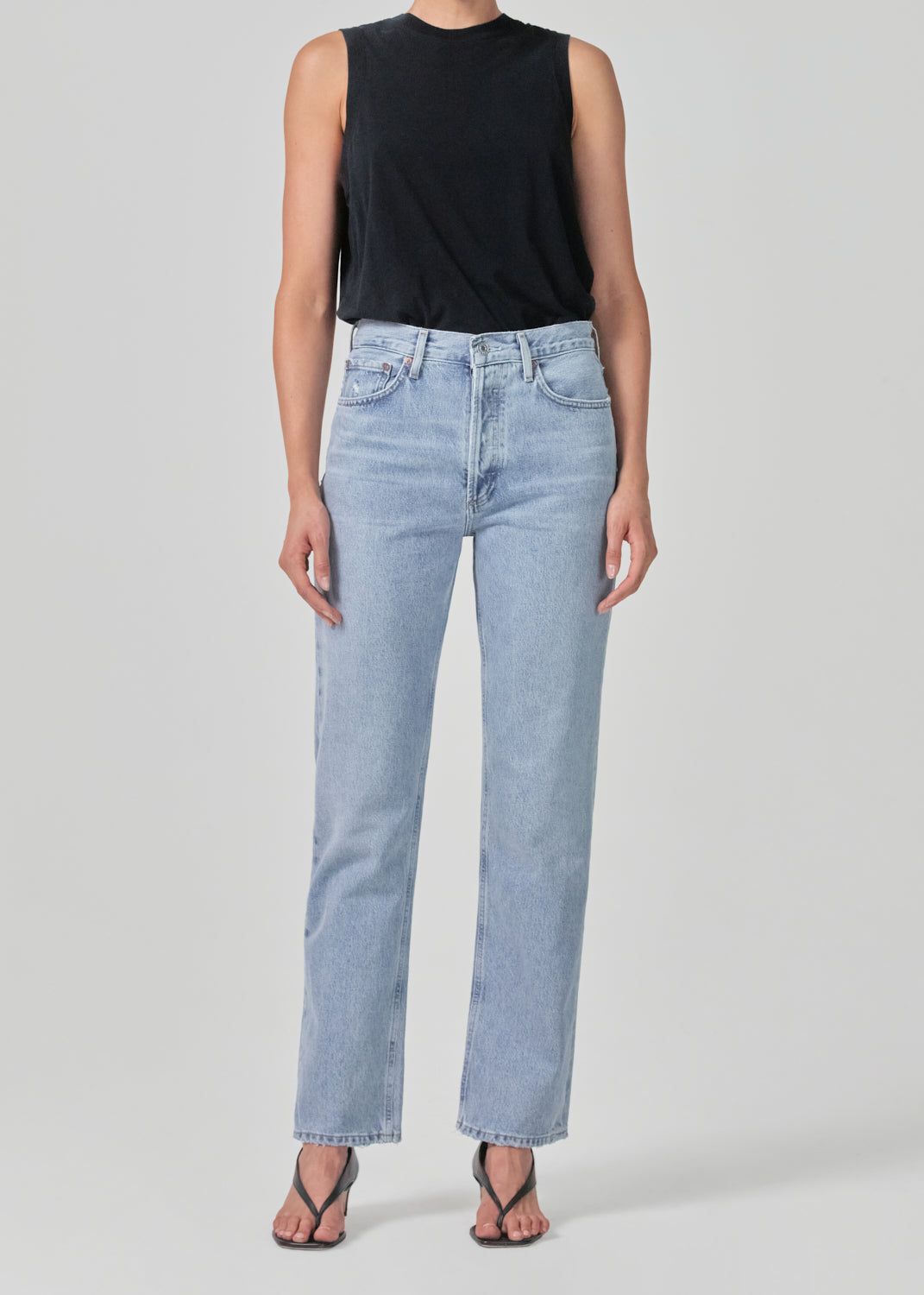 Denim Agolde Lana Mid Rise Straight Femme Riptide | CXMSB-0613