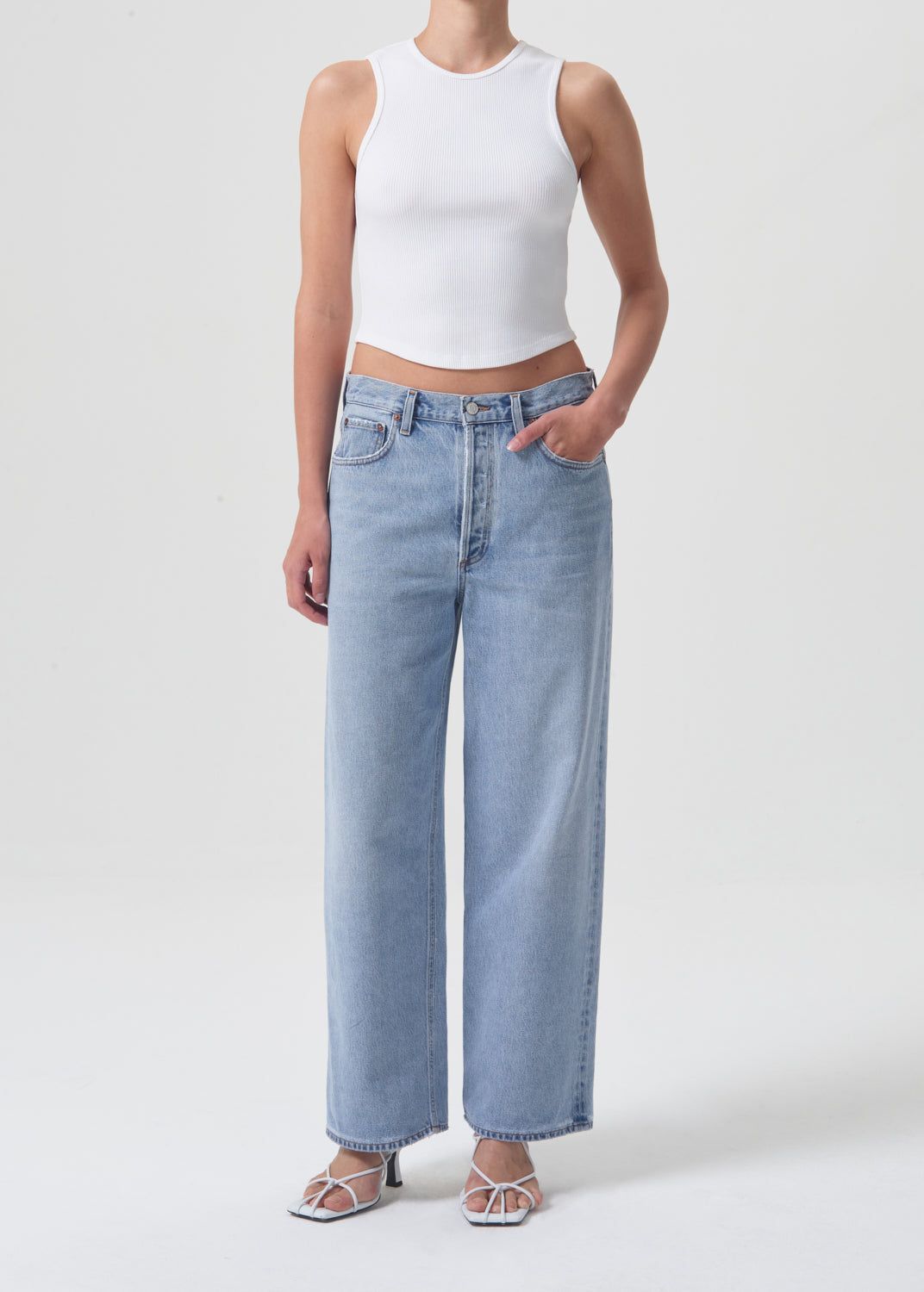 Denim Agolde Low Slung Baggy 28 Femme Void | OKXNJ-9257