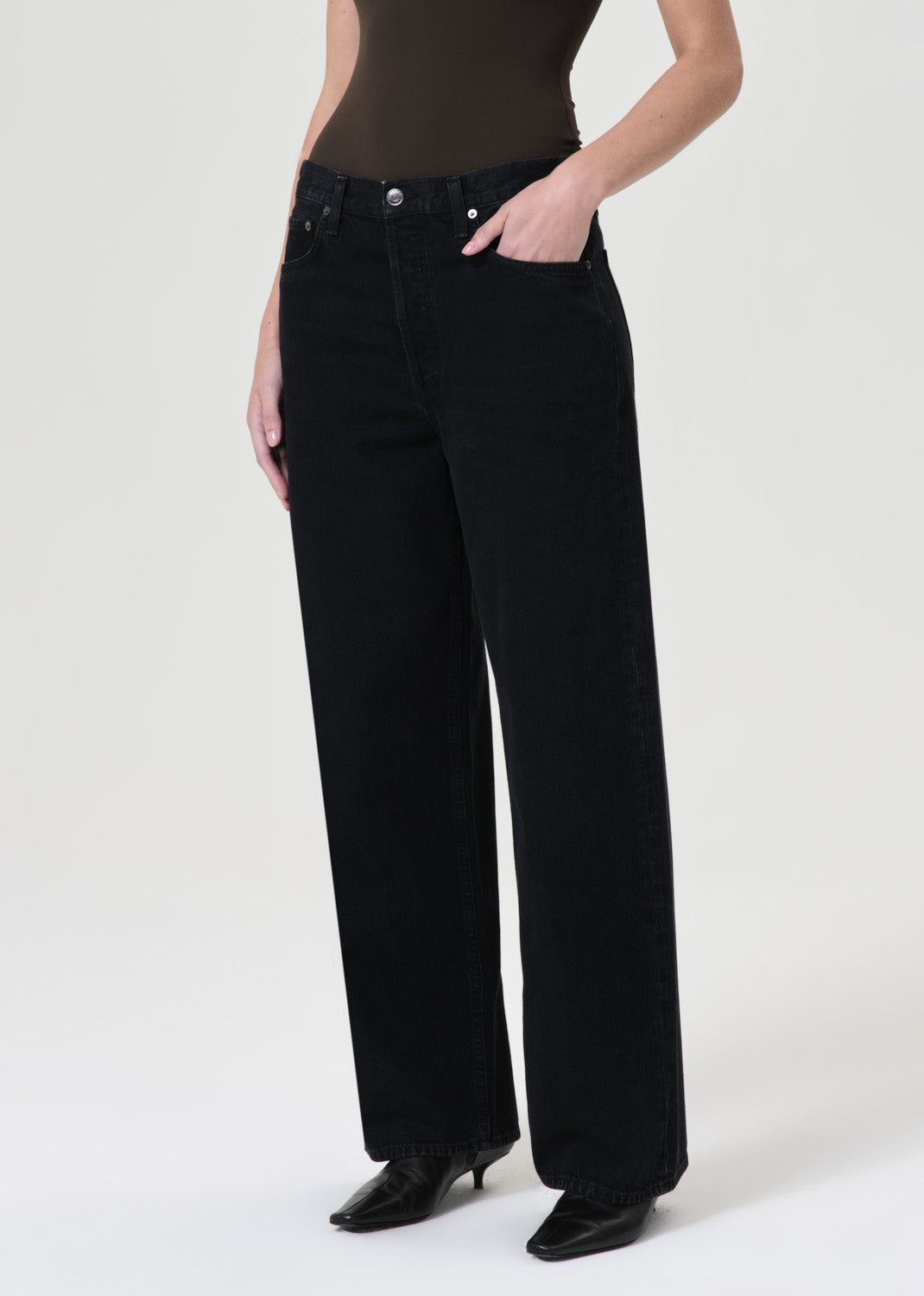 Denim Agolde Low Slung Baggy 30.5 Femme Crushed | AYZSL-1873