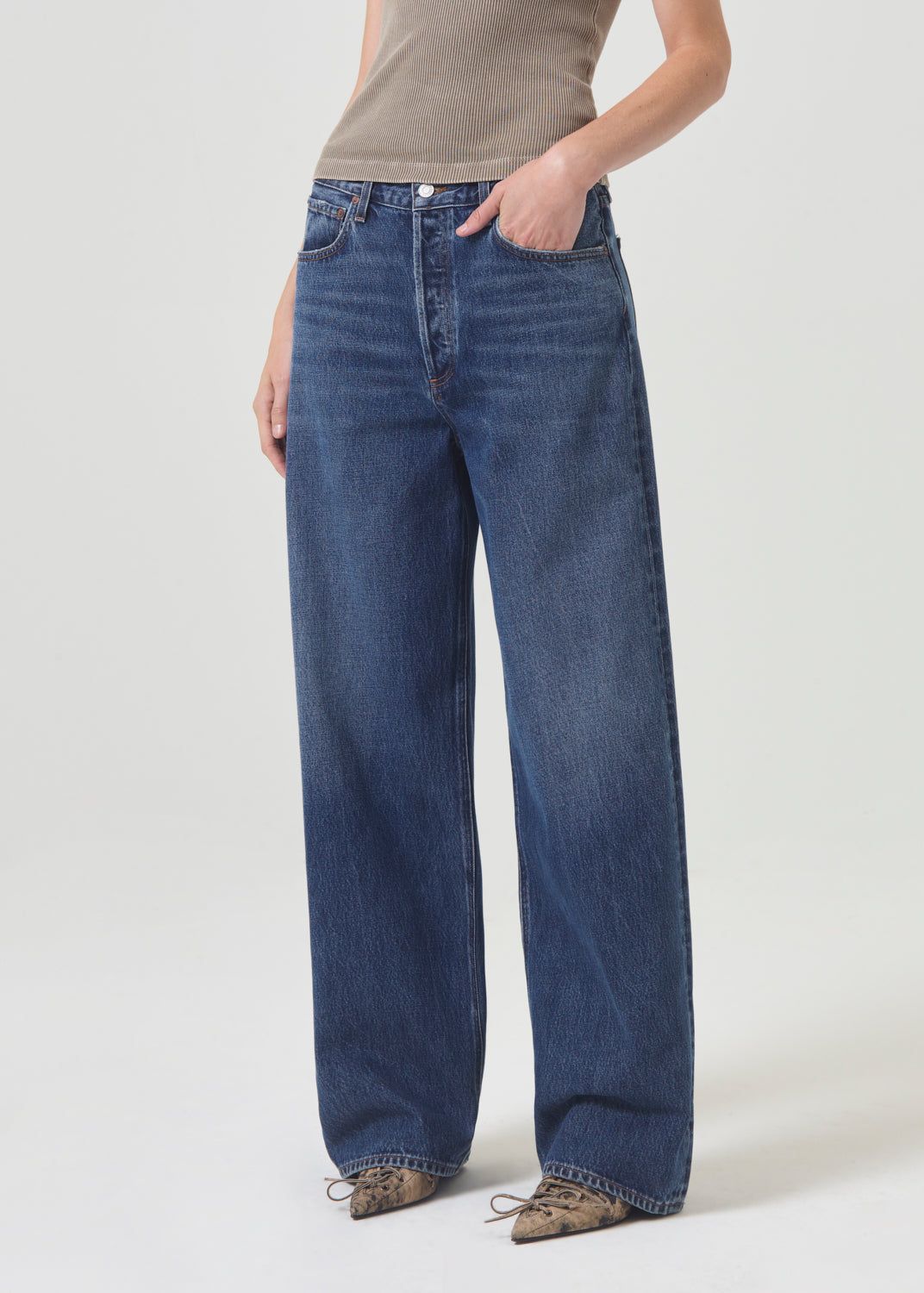 Denim Agolde Low Slung Baggy 30.5 Femme Image | NCBFS-7512