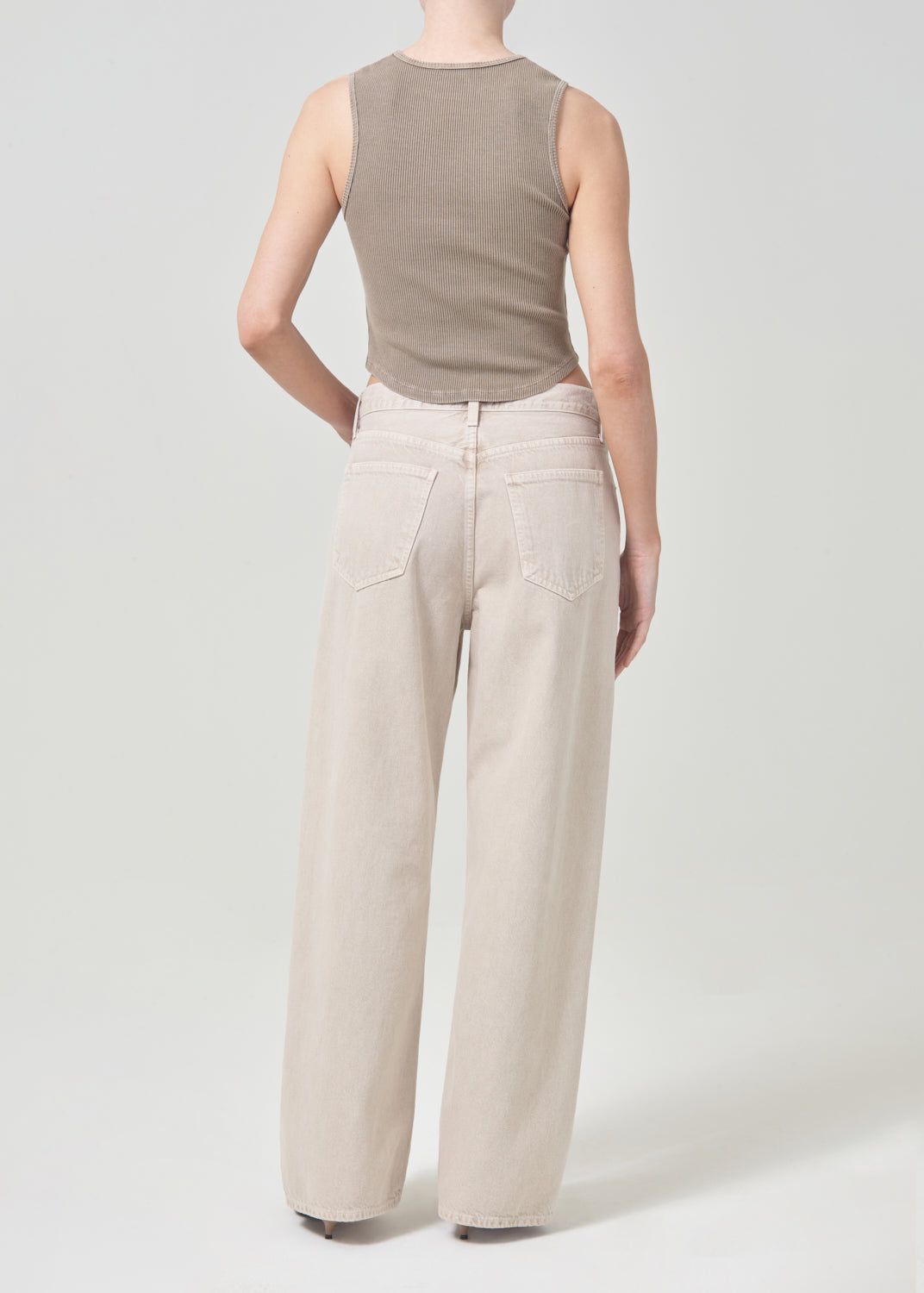 Denim Agolde Low Slung Baggy 30.5 Femme Tusk | XZMAY-3608