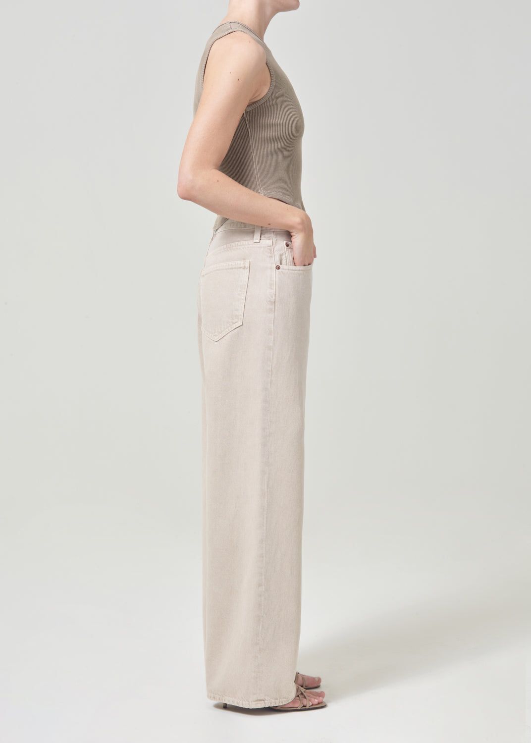 Denim Agolde Low Slung Baggy 30.5 Femme Tusk | XZMAY-3608