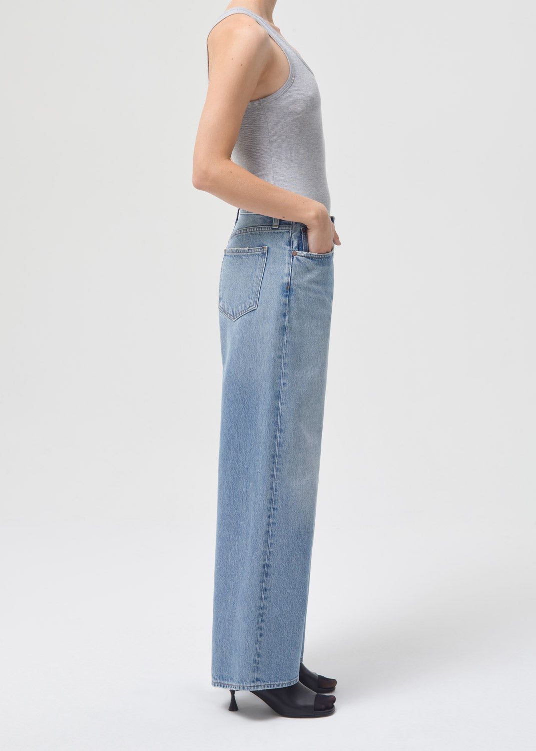 Denim Agolde Low Slung Baggy 30.5 Femme Void | SQXHR-7815