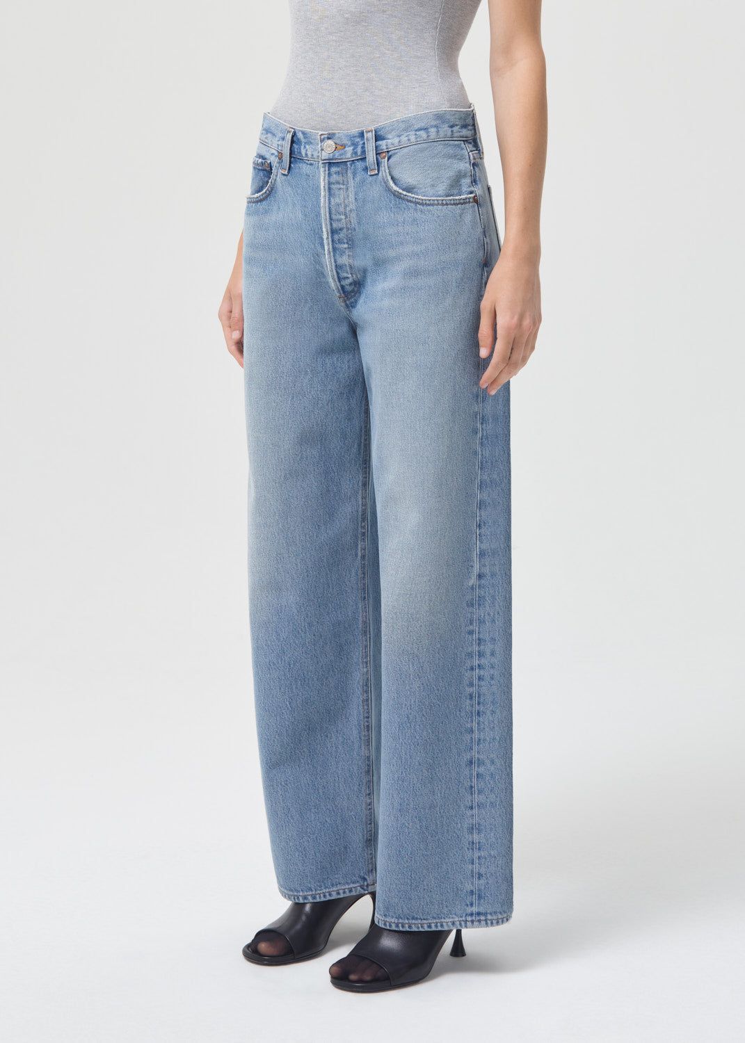 Denim Agolde Low Slung Baggy 30.5 Femme Void | SQXHR-7815