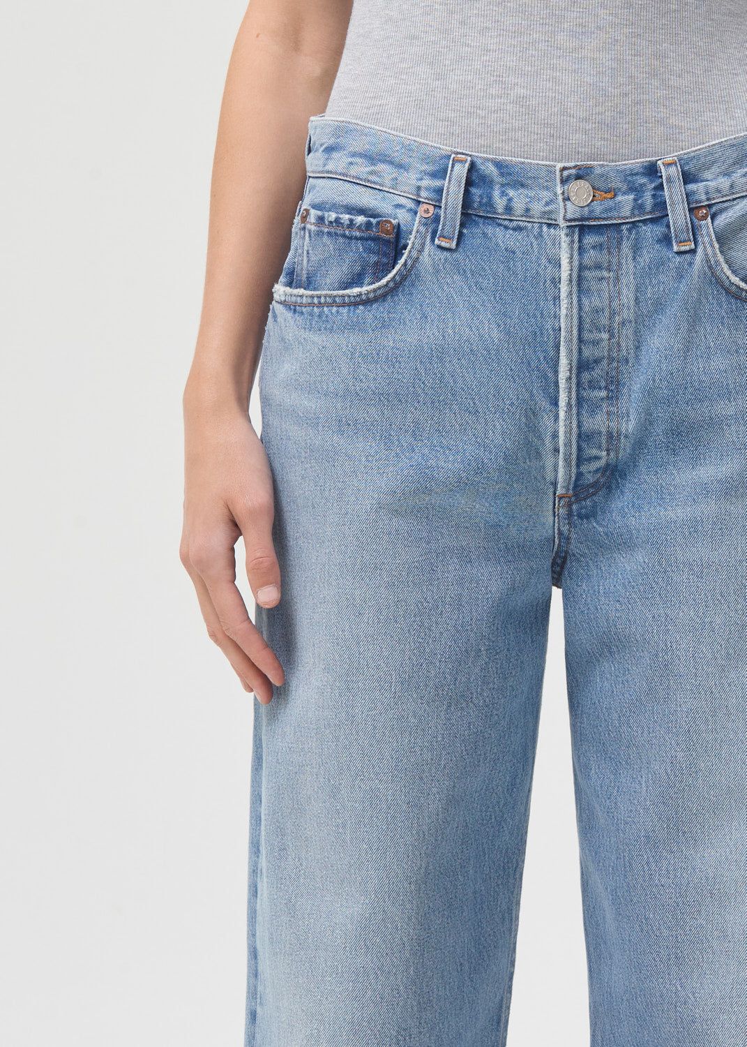 Denim Agolde Low Slung Baggy 30.5 Femme Void | SQXHR-7815
