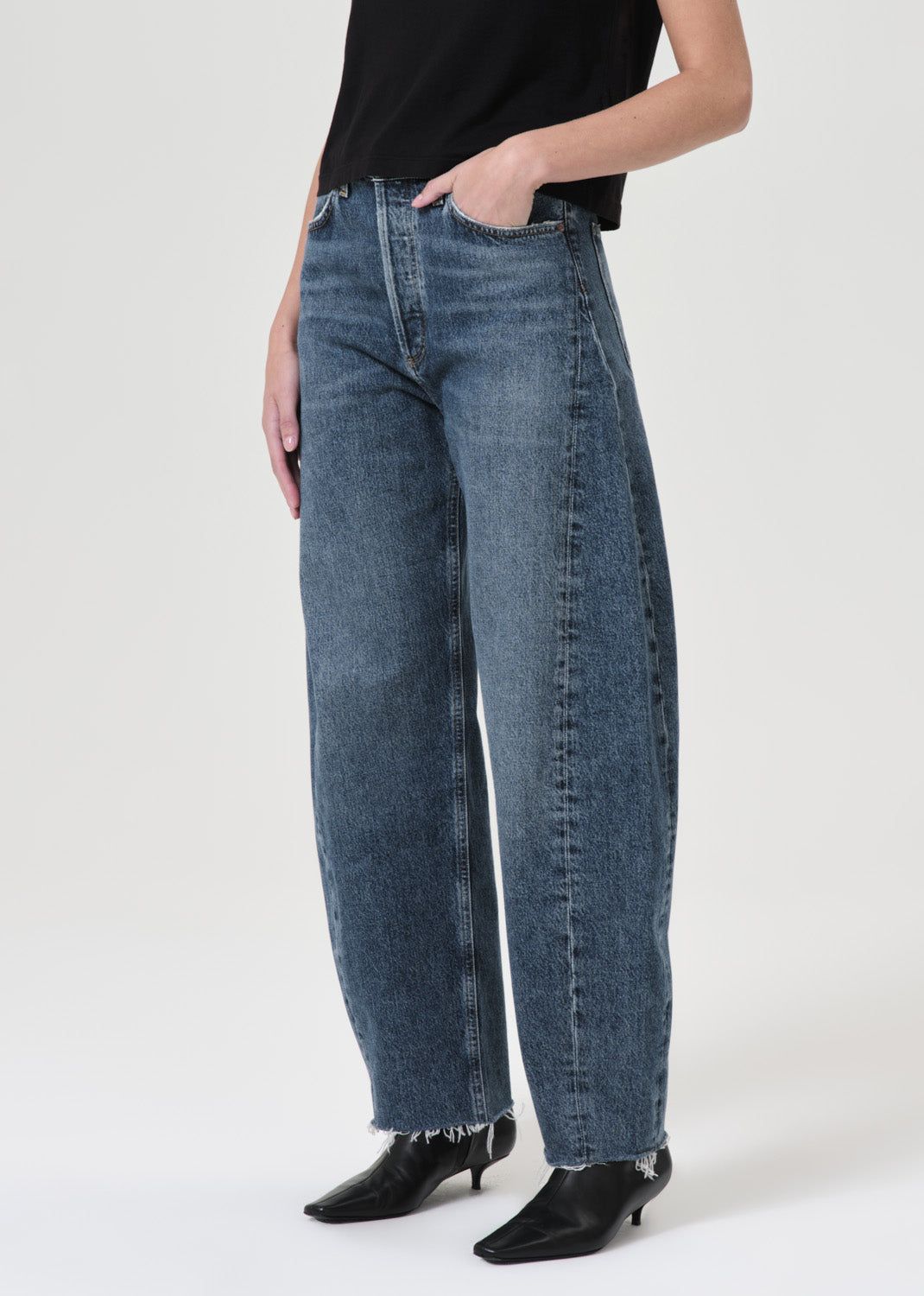 Denim Agolde Luna High Rise Pieced Taper Femme Control | AZETJ-3127
