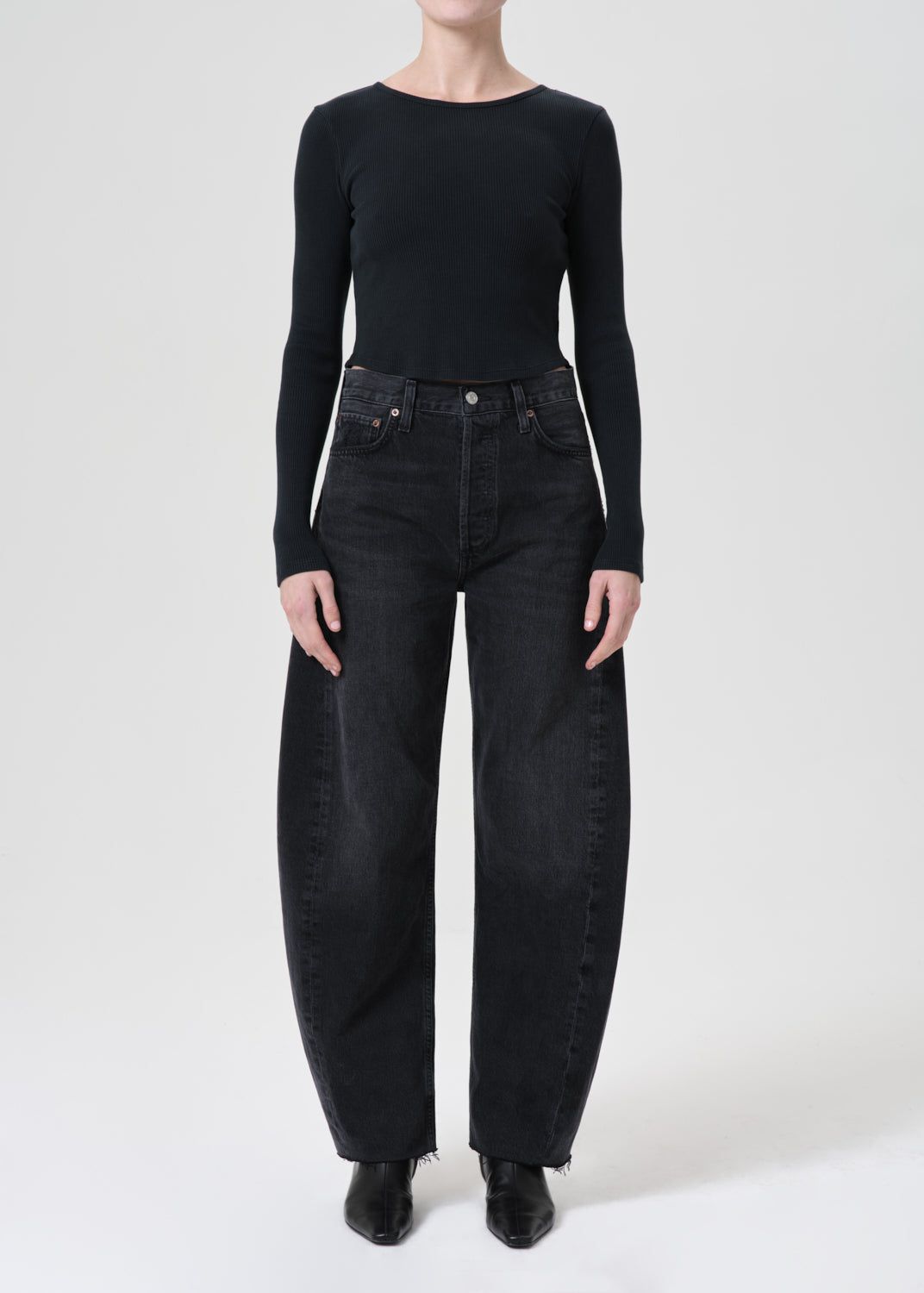 Denim Agolde Luna High Rise Pieced Taper Femme Posses | YOEGK-5863